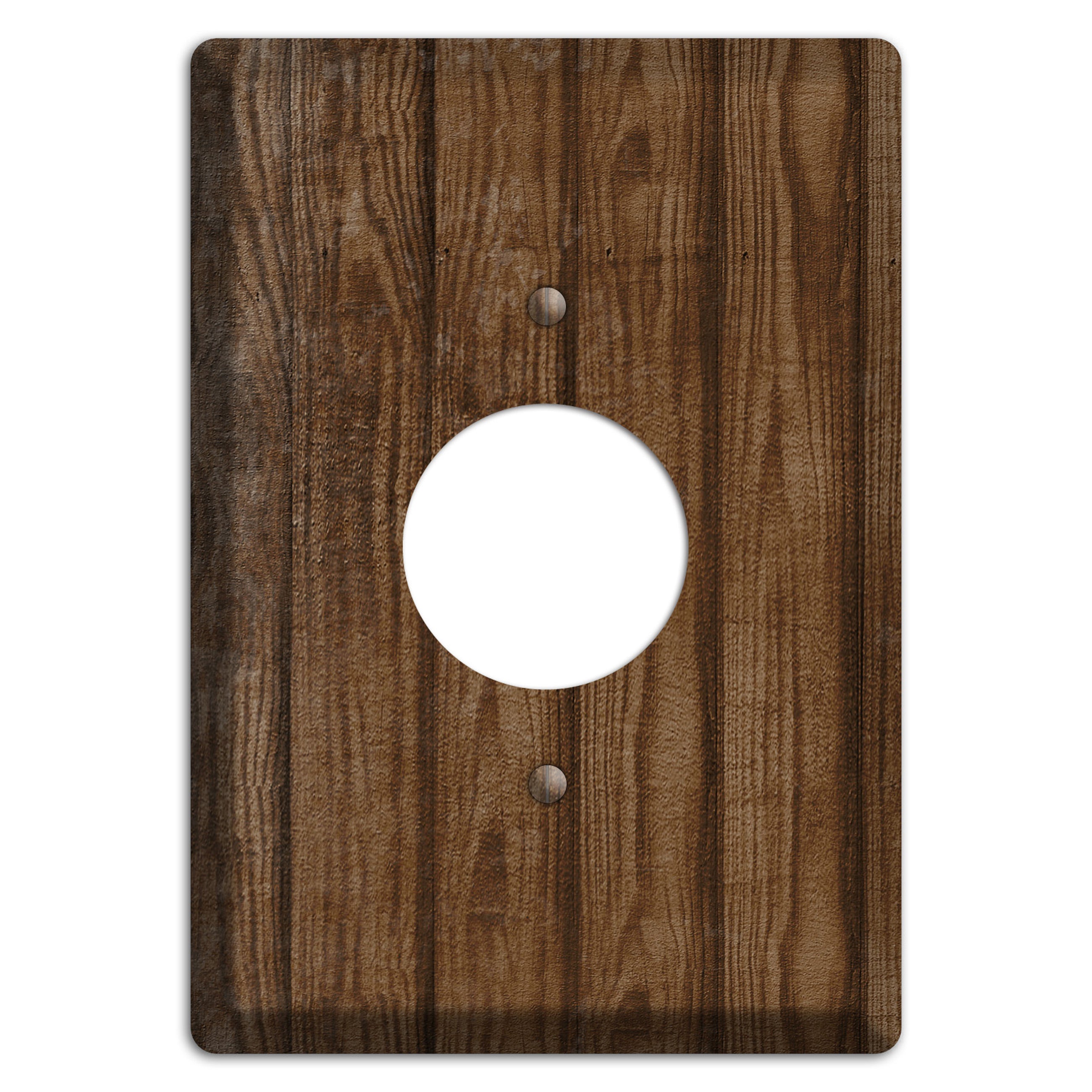 Spice Weathered Wood Single Receptacle Wallplate