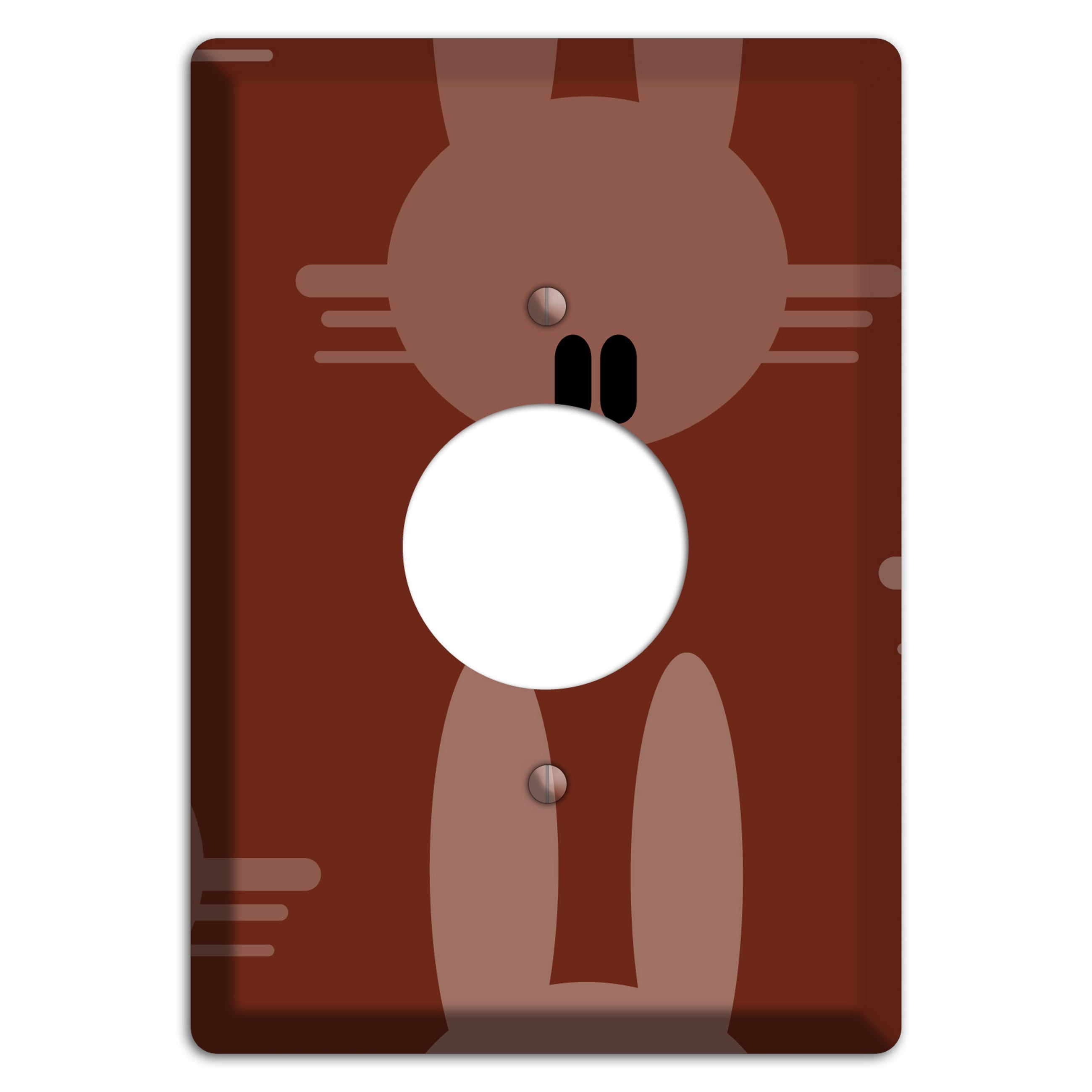 Maroon Bunny Single Receptacle Wallplate