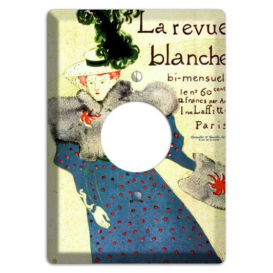 La Revue Blanche Vintage Poster Single Receptacle Wallplate