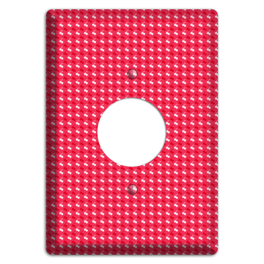 Red with White Motif Single Receptacle Wallplate