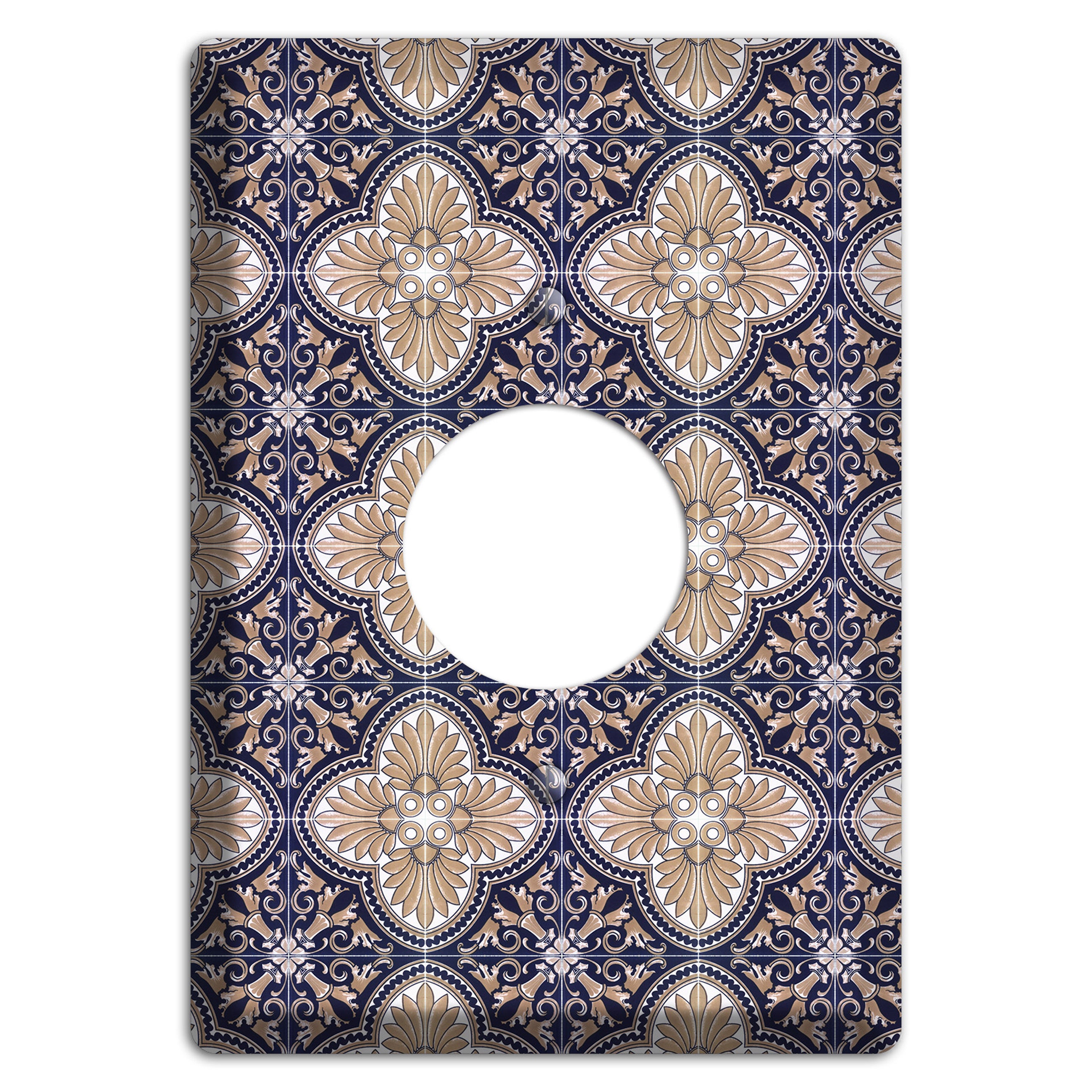 Tavira Tiles 4 Single Receptacle Wallplate