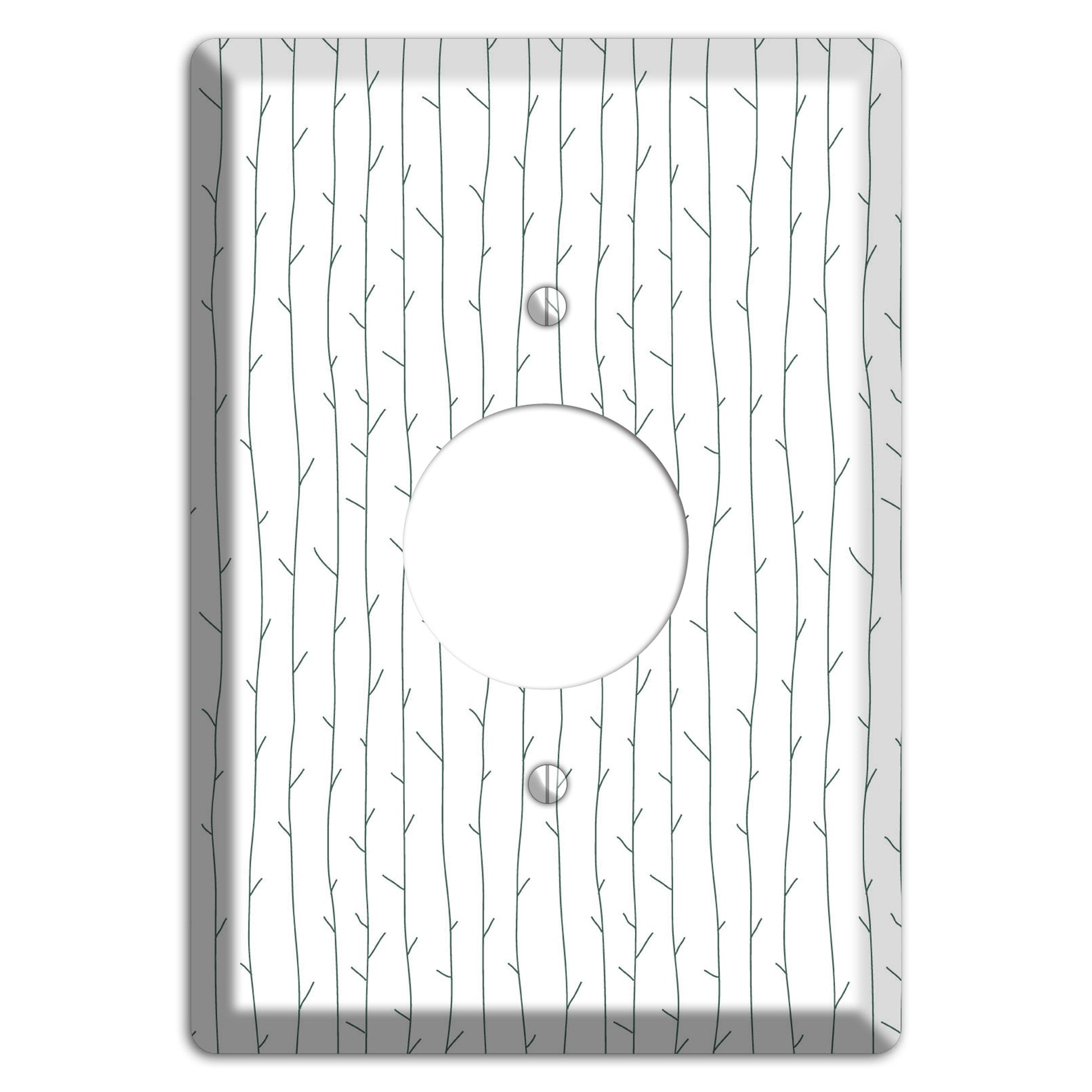 Leaves Style D Single Receptacle Wallplate