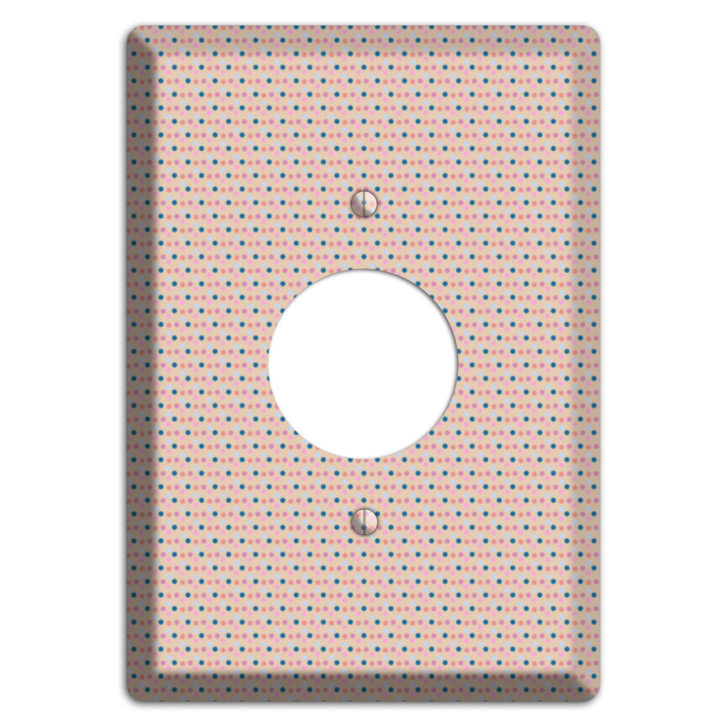 Multi Dusty Pink Tiny Dots Single Receptacle Wallplate