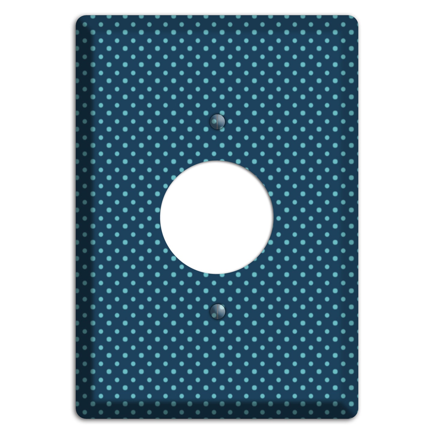 Multi Blue Tiny Polka Dots Single Receptacle Wallplate