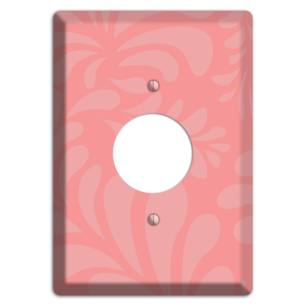 Pink Herati Single Receptacle Wallplate