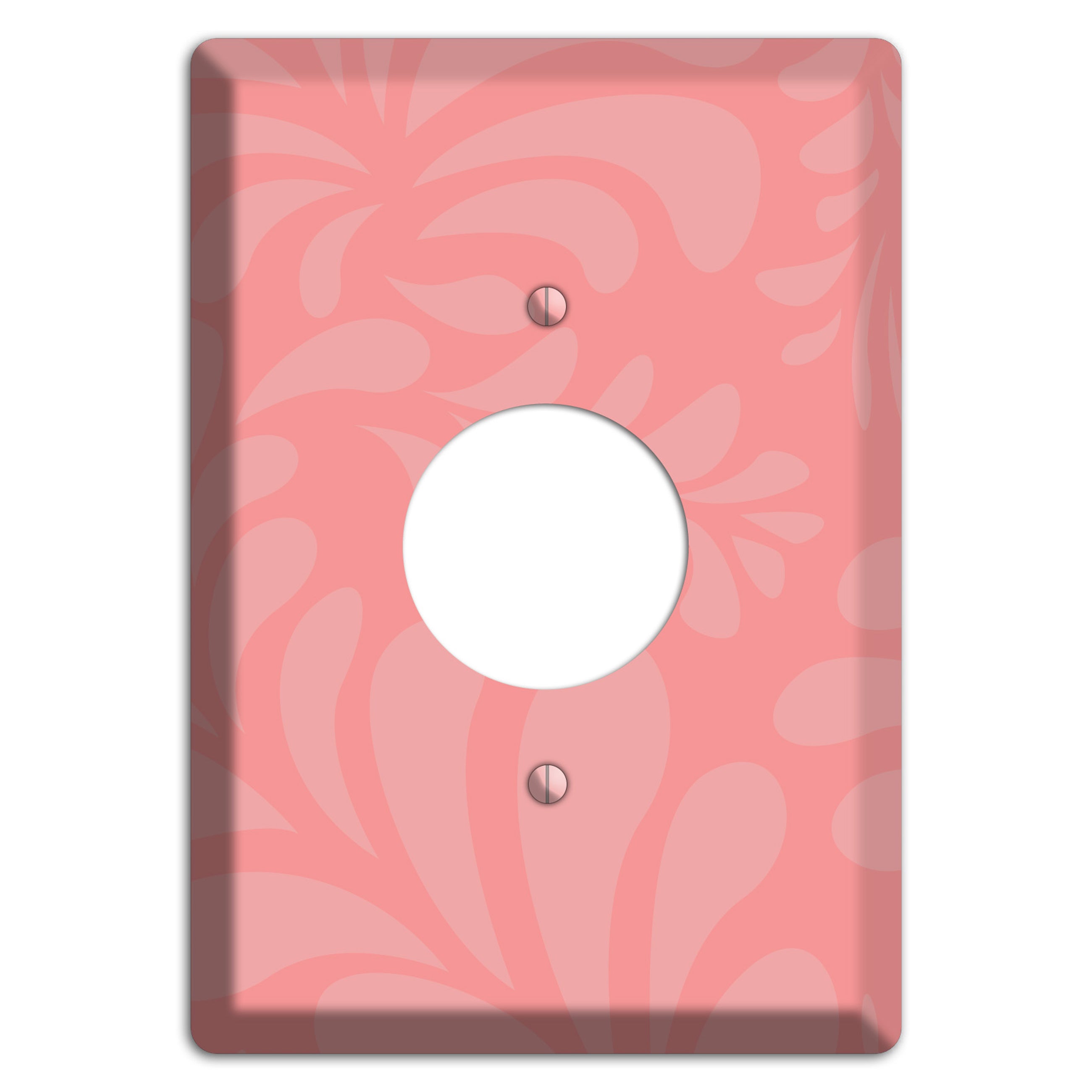 Pink Herati Single Receptacle Wallplate
