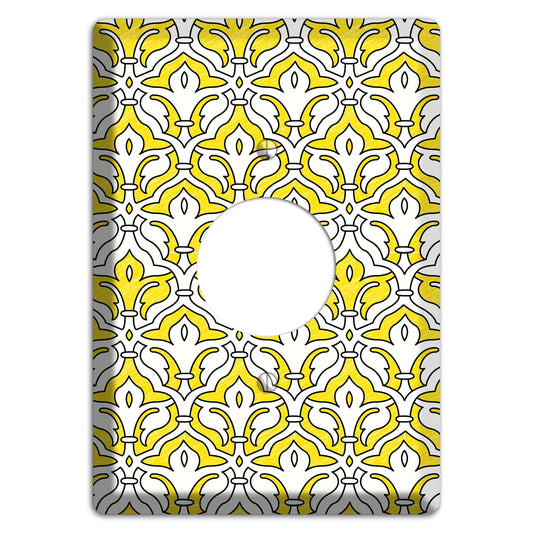 Yellow Scallop Tapestry Single Receptacle Wallplate