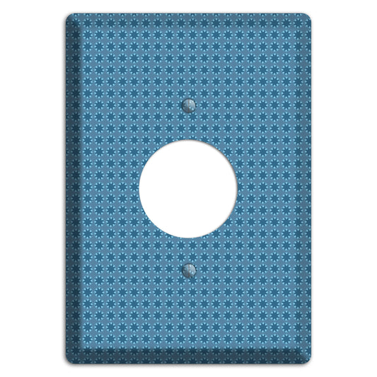 Multi Blue Tiled Foulard Single Receptacle Wallplate