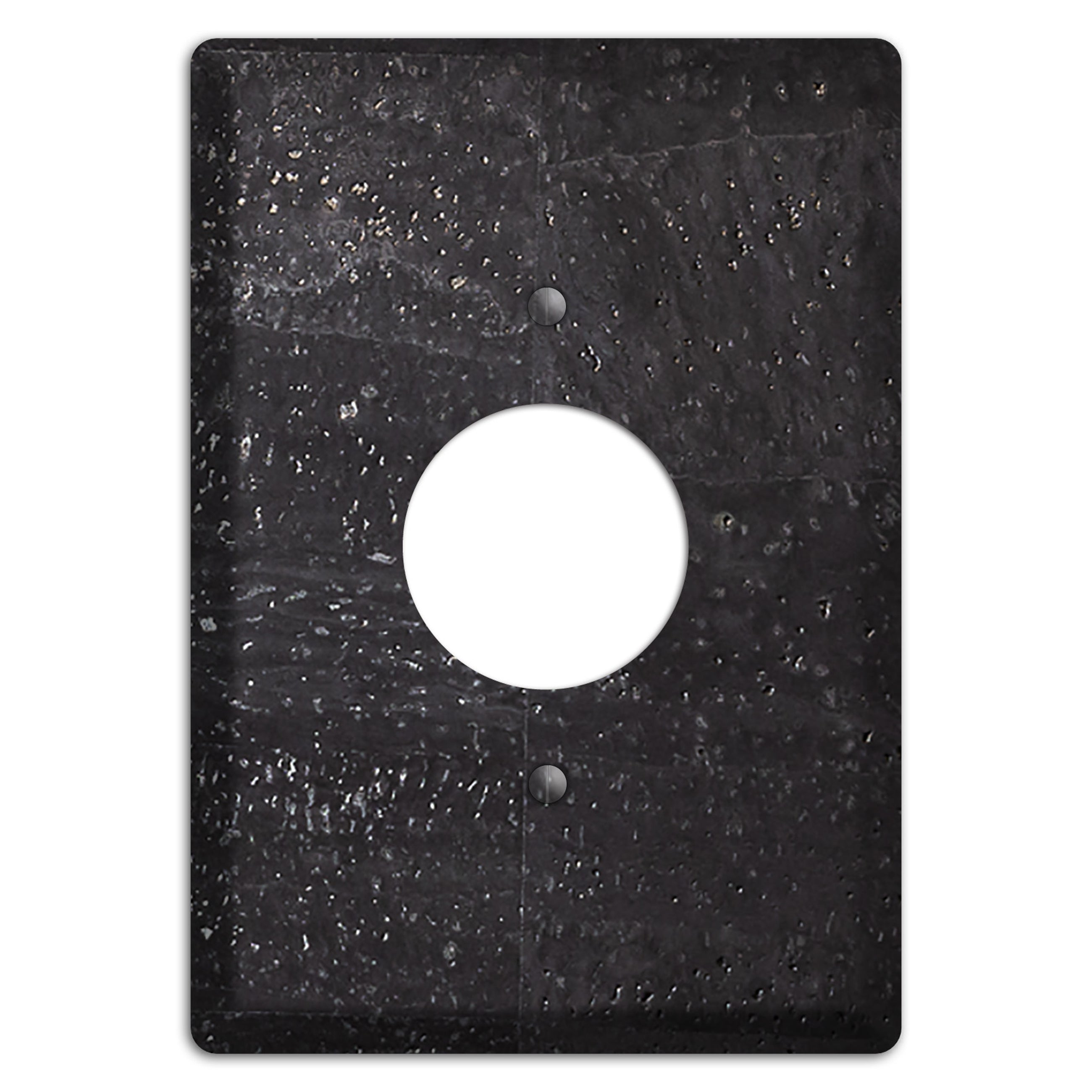 Black Cork Single Receptacle Wallplate