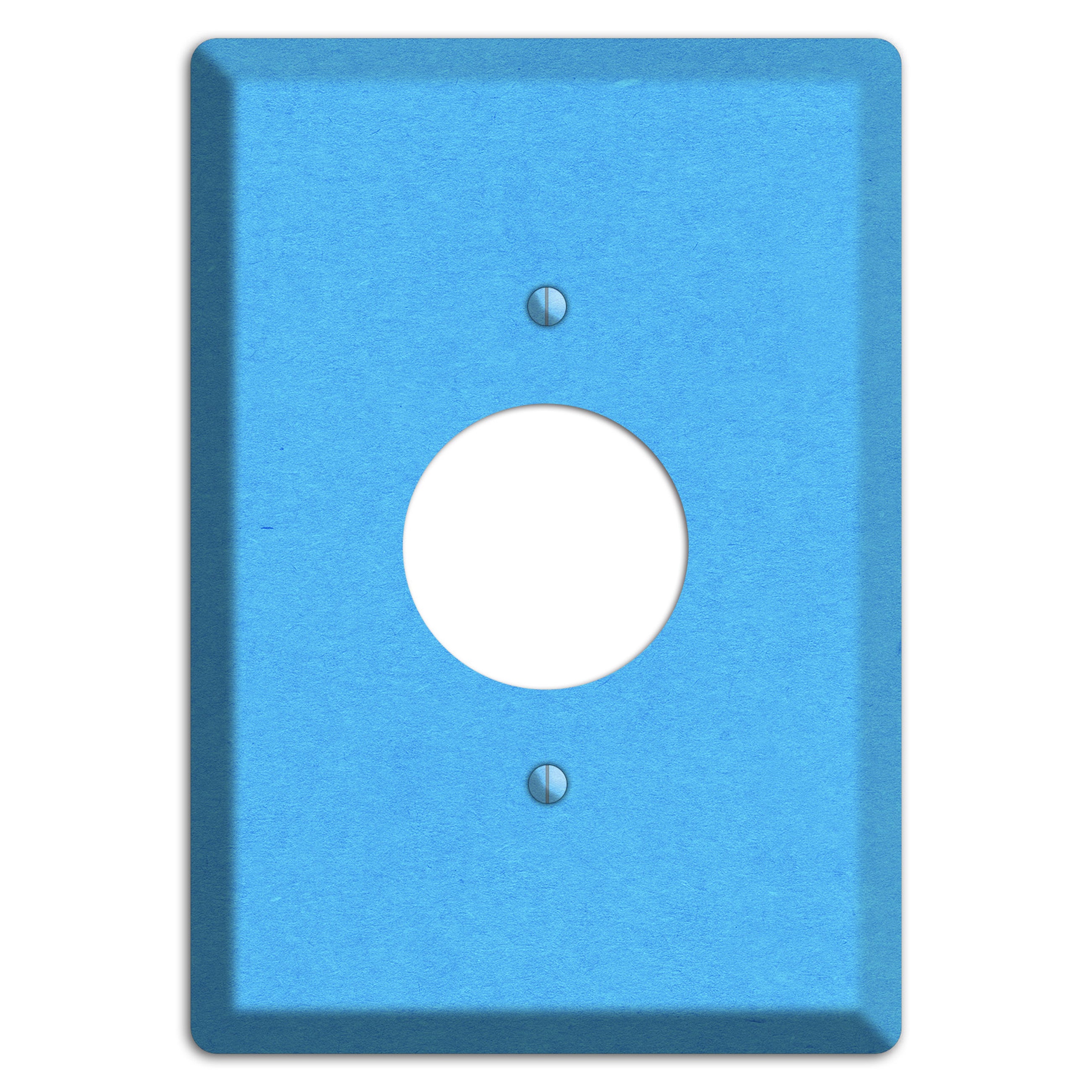 Maya Blue Kraft Single Receptacle Wallplate