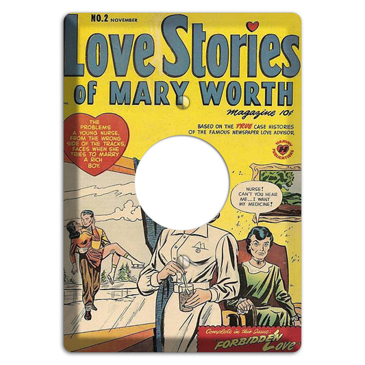 Mary Worth Vintage Comics Single Receptacle Wallplate
