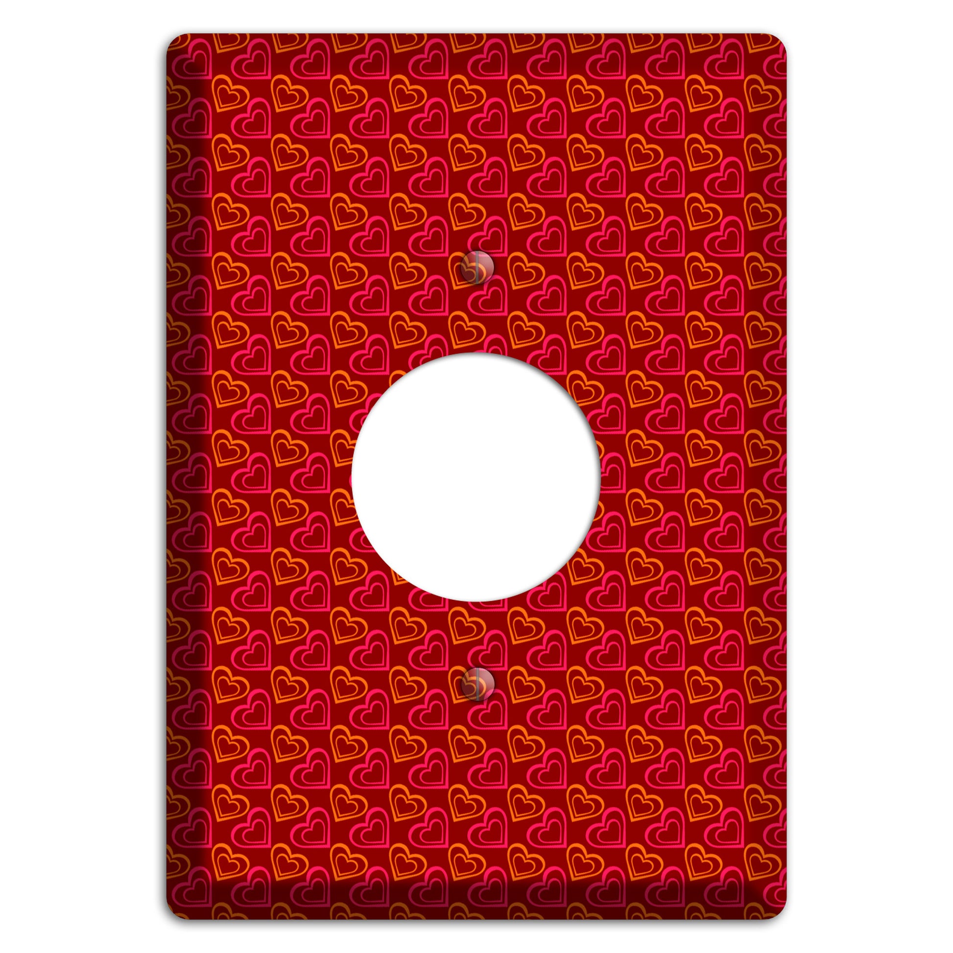 Red and Orange Hearts Single Receptacle Wallplate