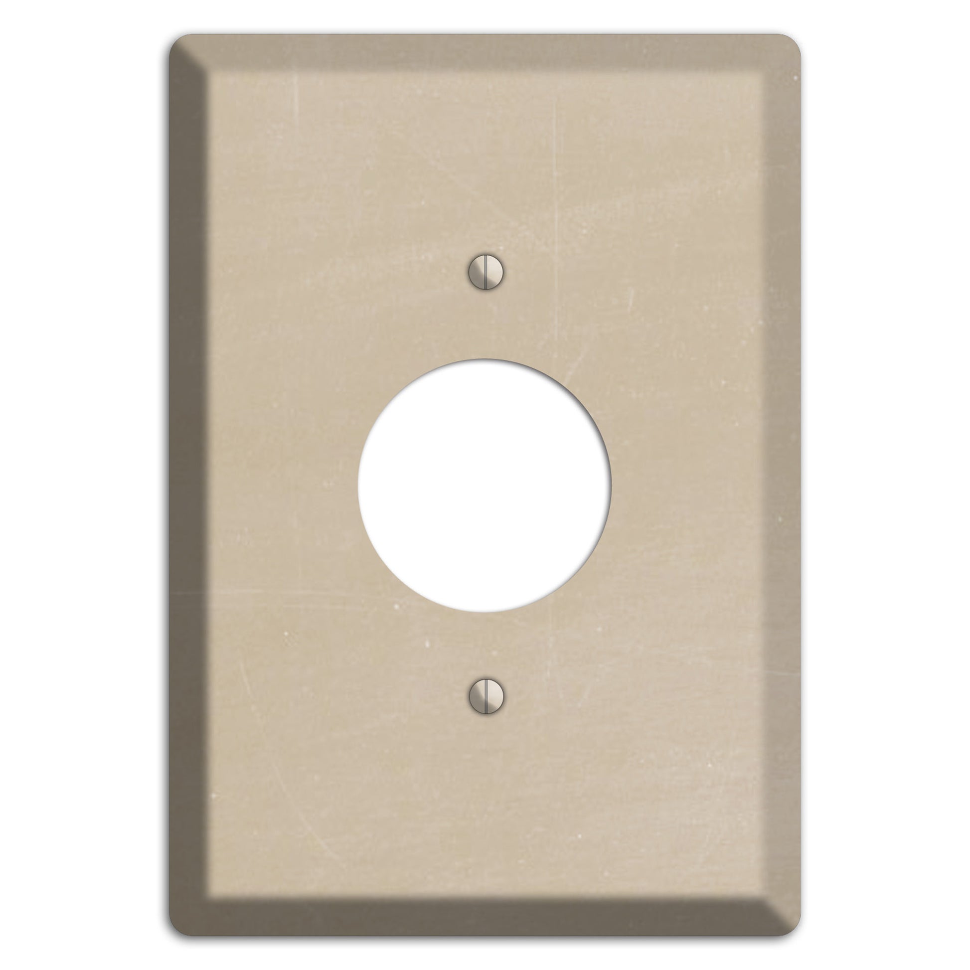 Chalk Tan Single Receptacle Wallplate