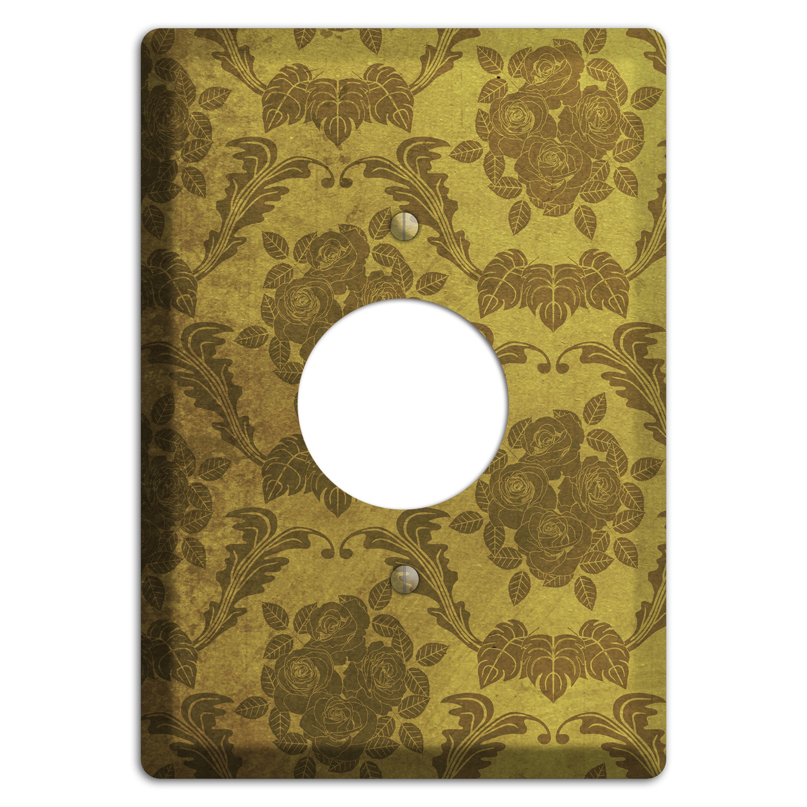 Pesto Vintage Rose Damask Single Receptacle Wallplate
