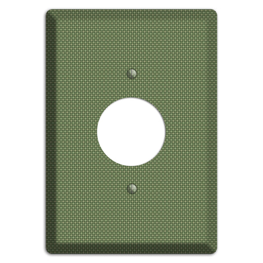 Multi Green Tiny Checkered Circles Single Receptacle Wallplate
