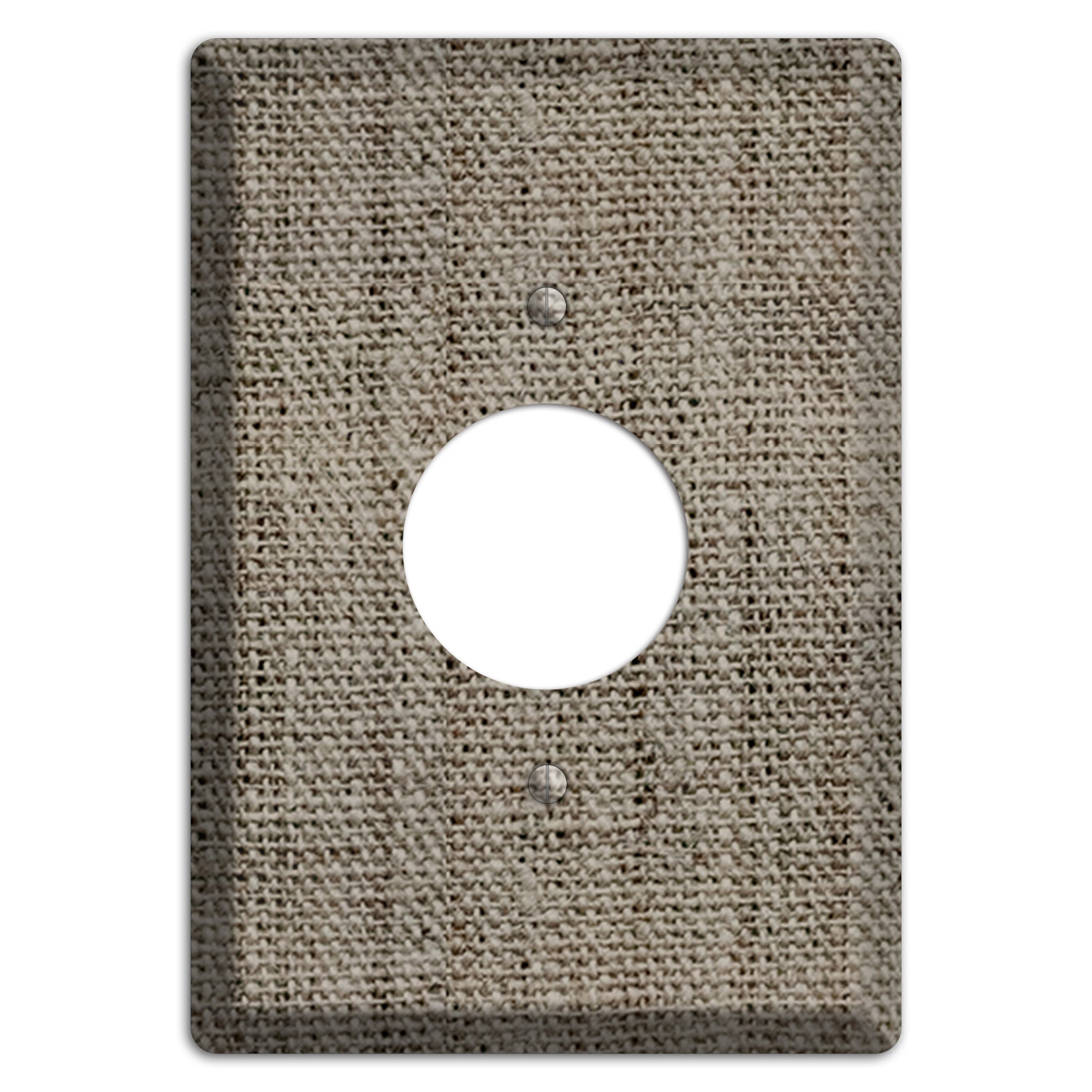 Makara Burlap Single Receptacle Wallplate