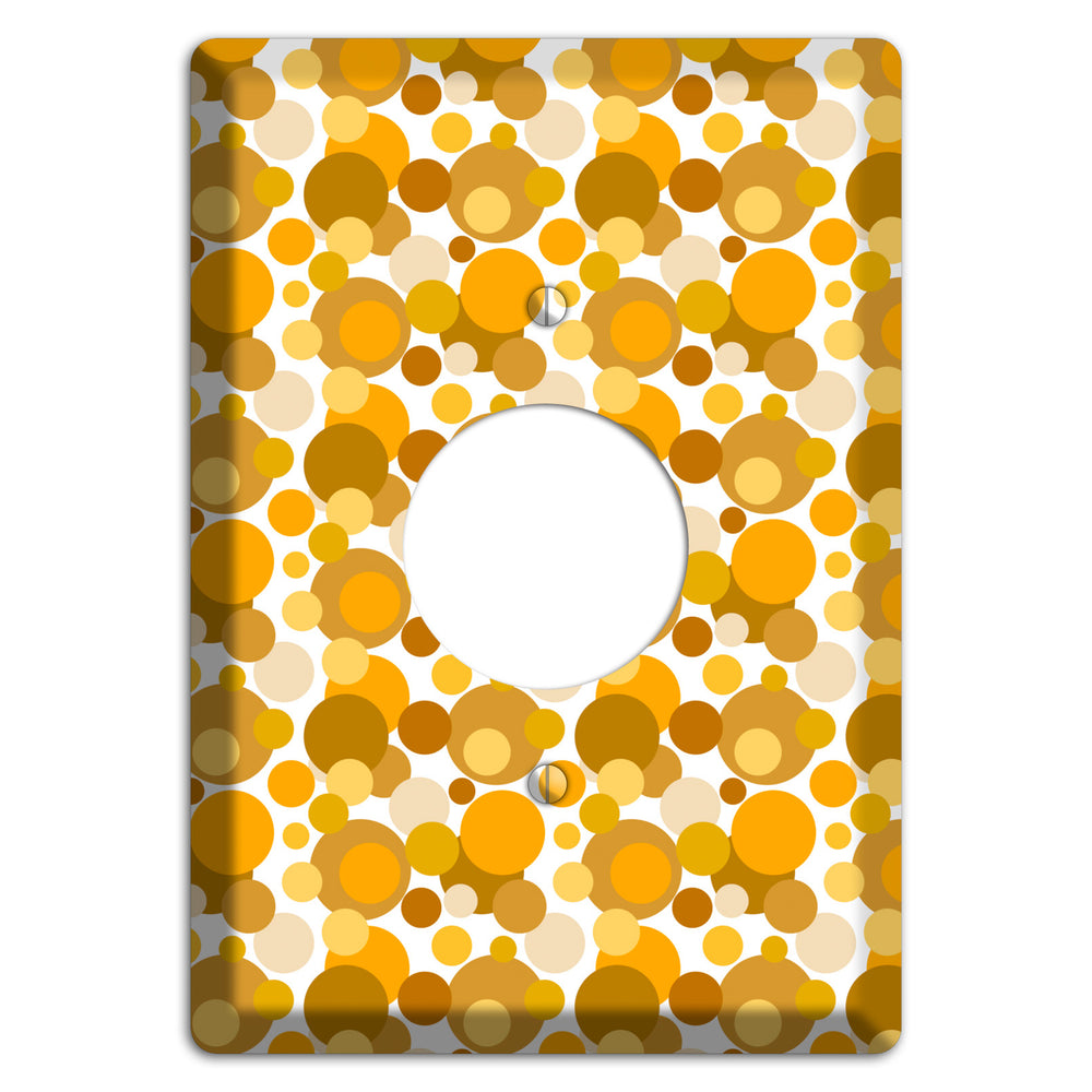 Multi Umber Bubble Dots Single Receptacle Wallplate