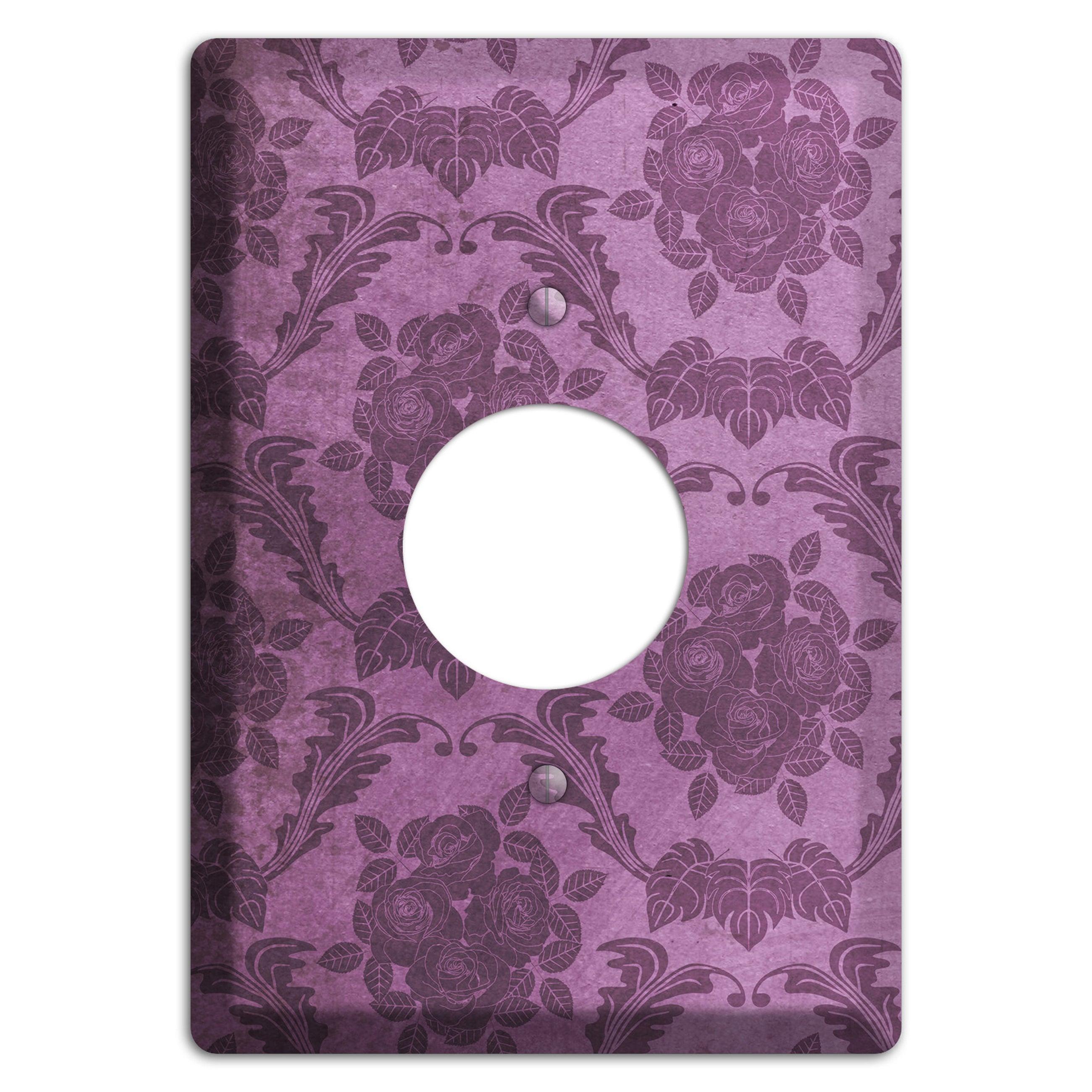 Bouquet Vintage Rose Damask Single Receptacle Wallplate