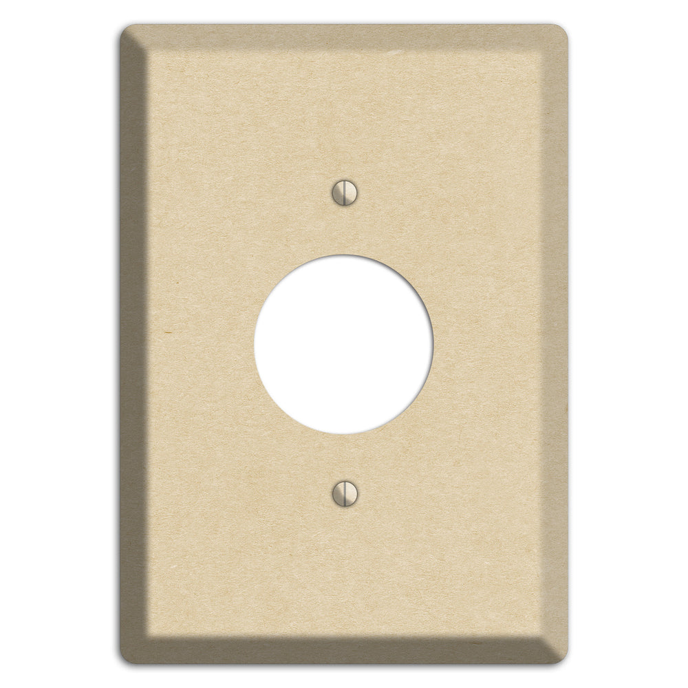 Double Pearl Lusta Kraft Single Receptacle Wallplate