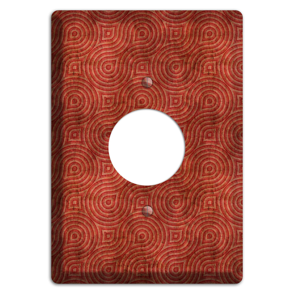 Red Swirl Single Receptacle Wallplate