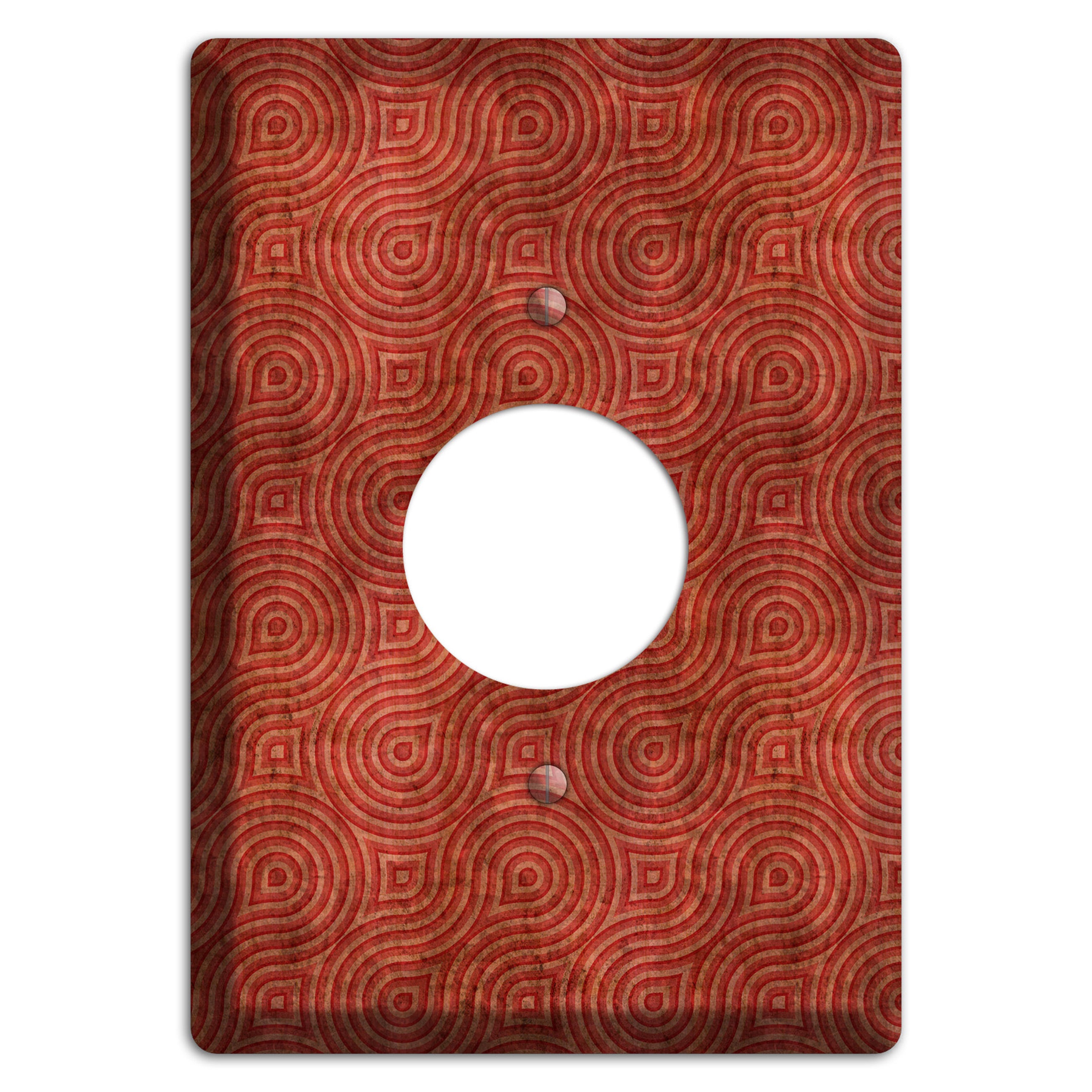 Red Swirl Single Receptacle Wallplate