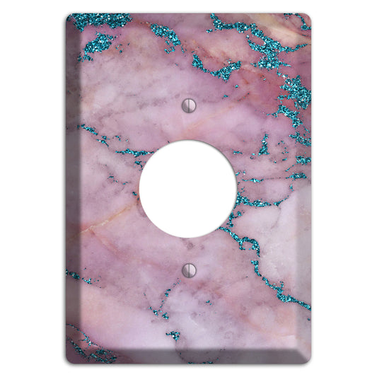 Lily Marble Single Receptacle Wallplate