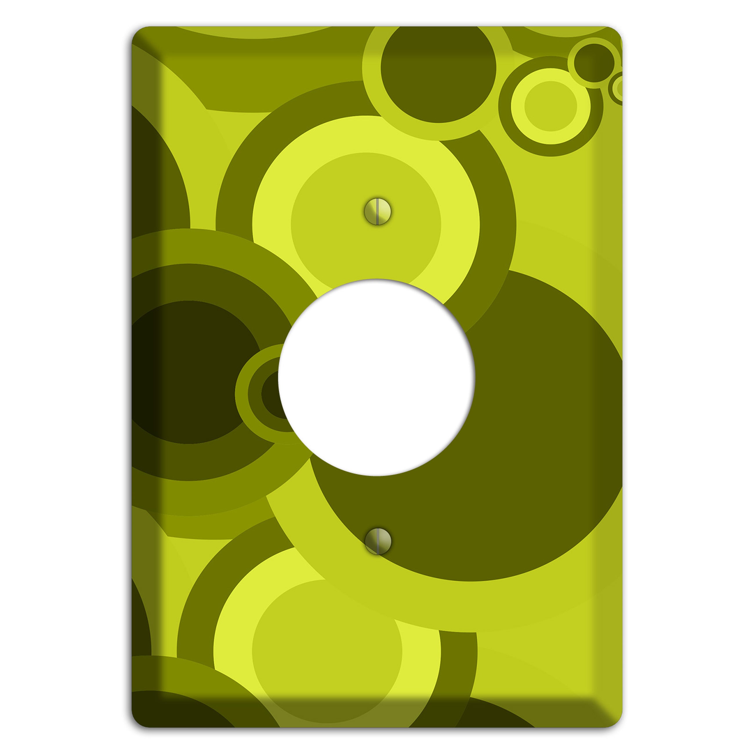 Green Circles Single Receptacle Wallplate