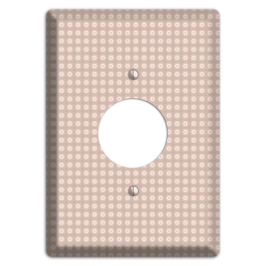 Beige with Circled Stars Single Receptacle Wallplate