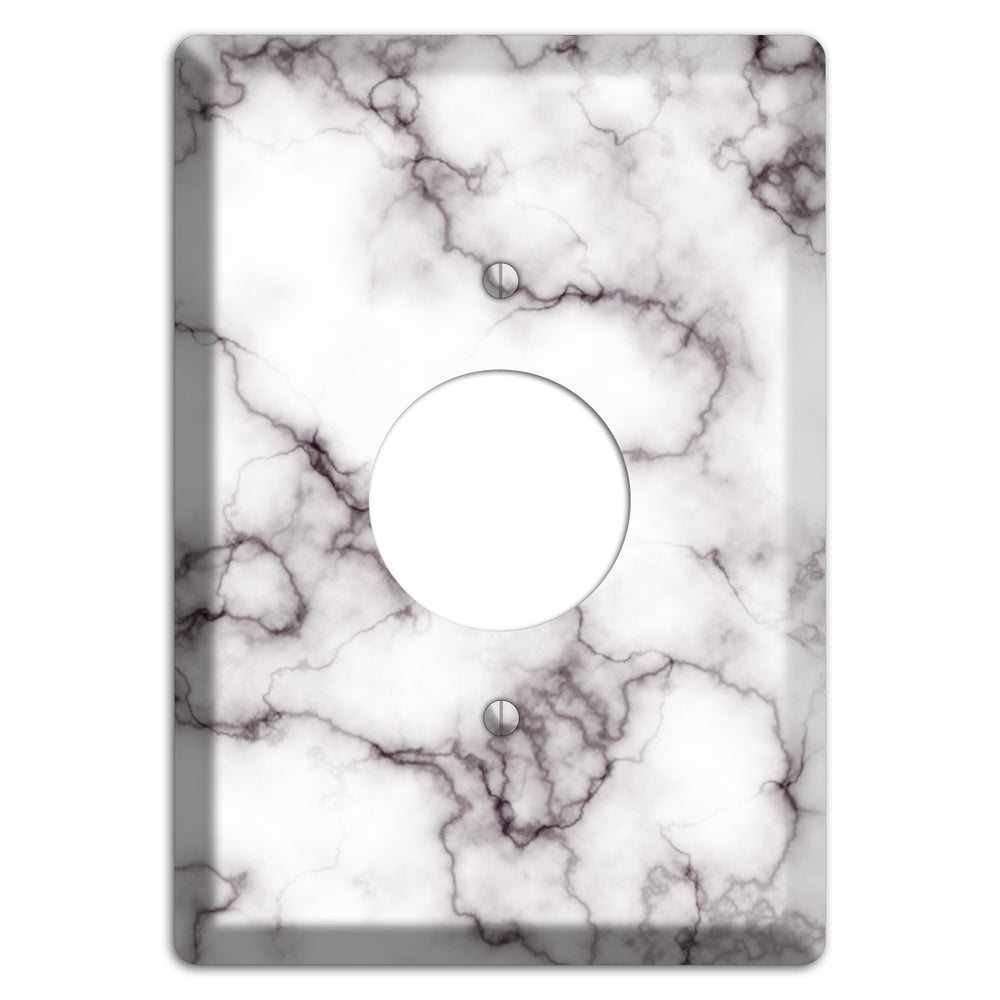 Black Stained Marble Single Receptacle Wallplate