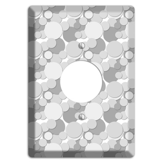 Multi Grey Bubble Dots Single Receptacle Wallplate