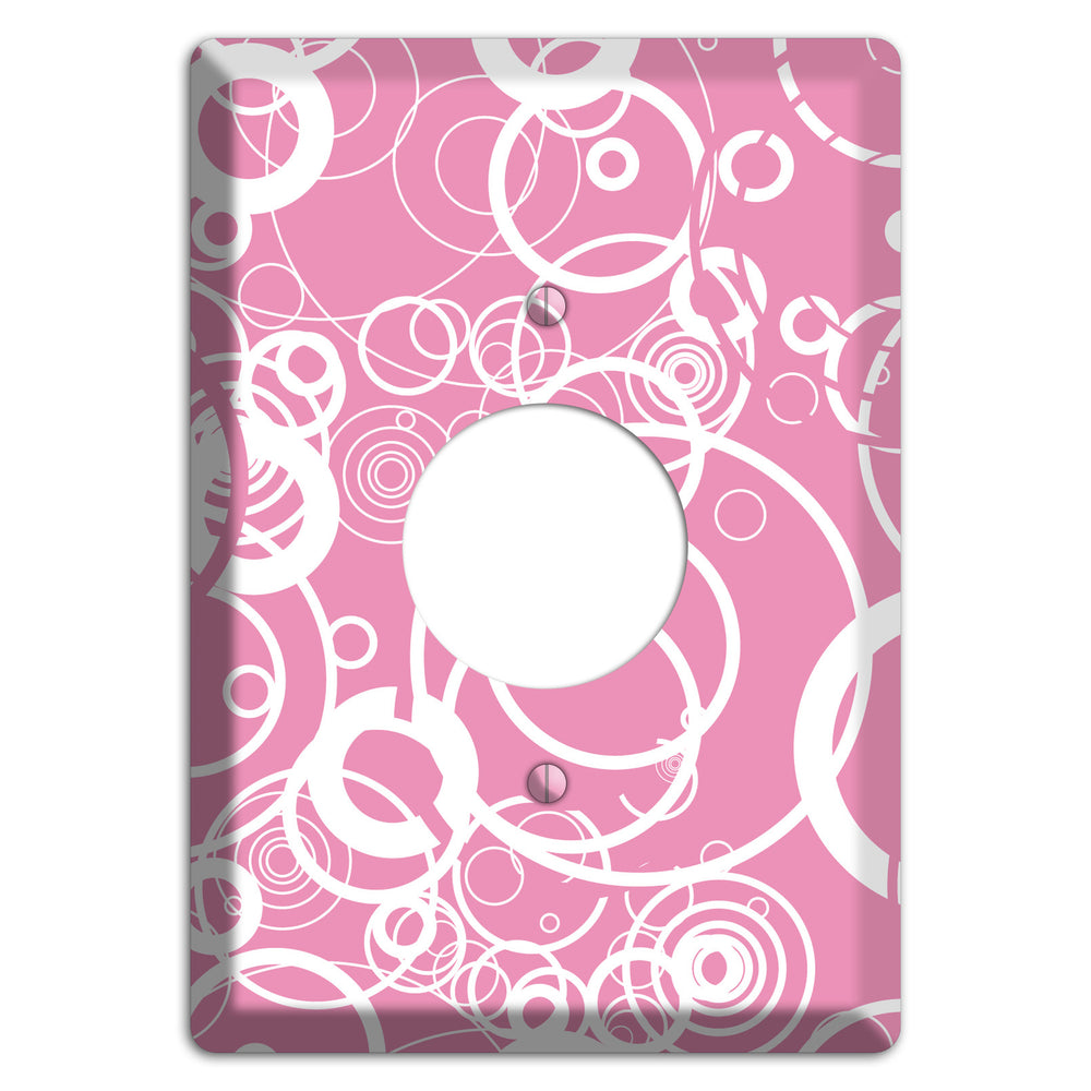 Light Pink Circles Single Receptacle Wallplate