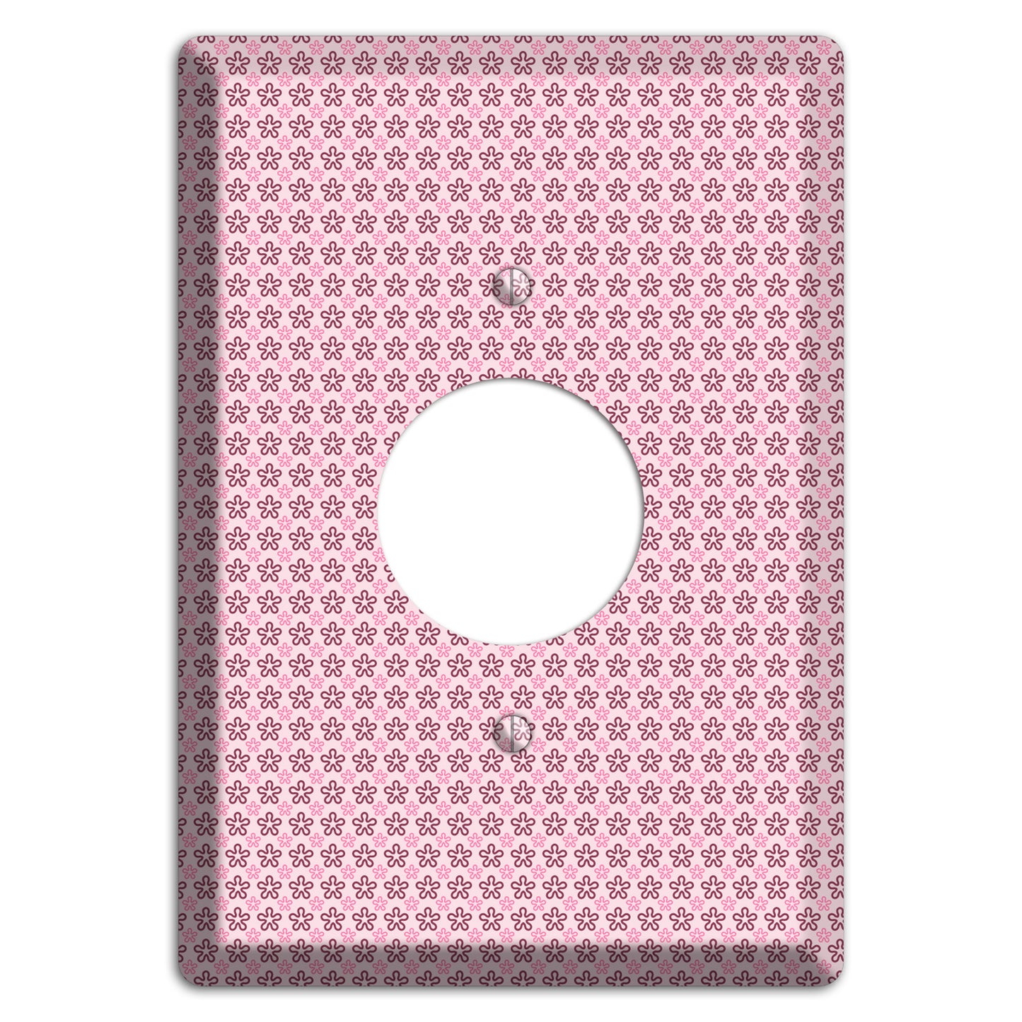Pink Tiny Floral Single Receptacle Wallplate