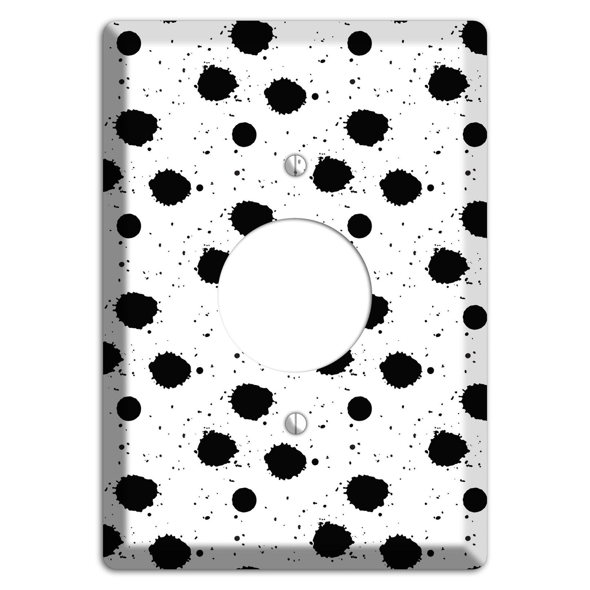 Ink Drops 4 Single Receptacle Wallplate