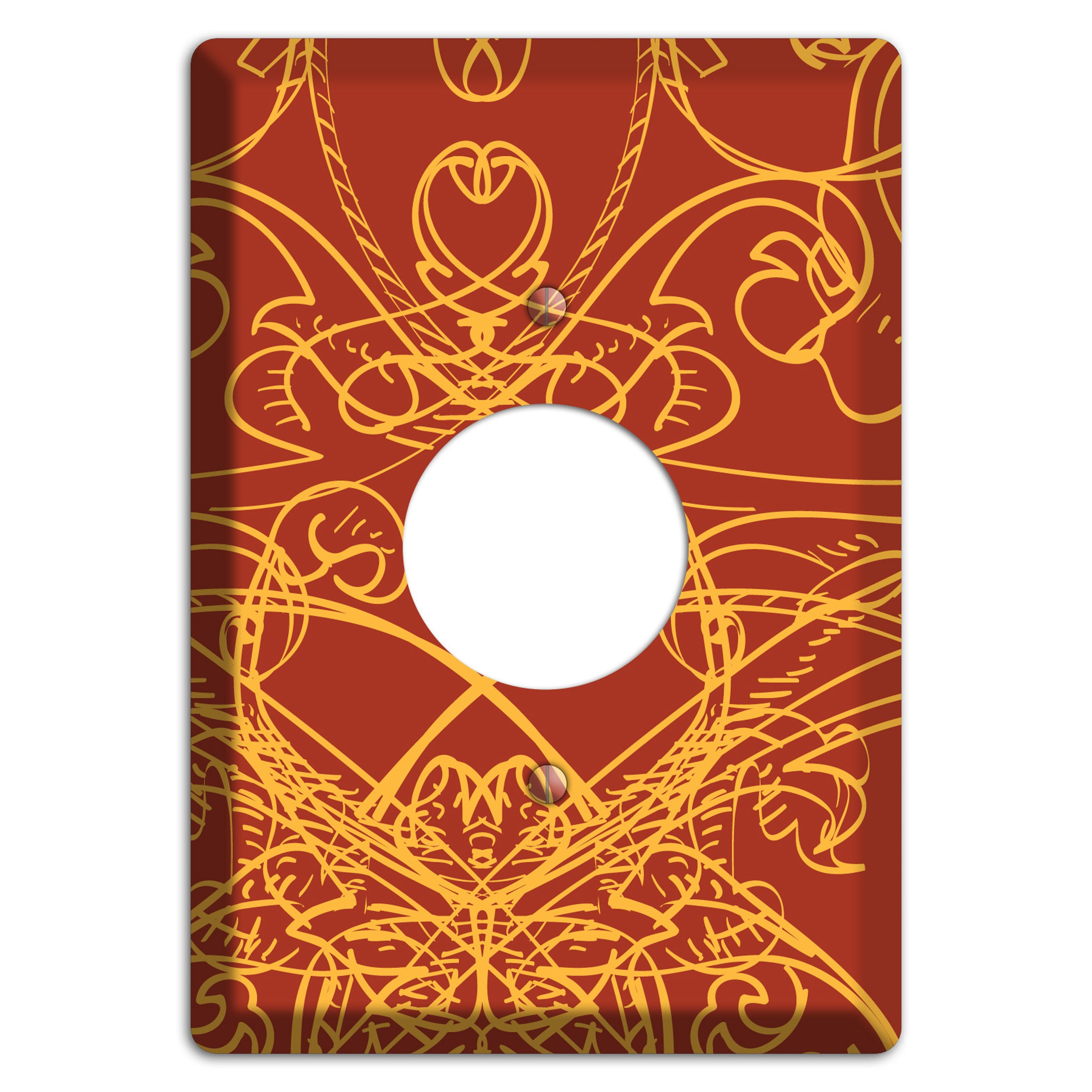 Red Deco Sketch Single Receptacle Wallplate