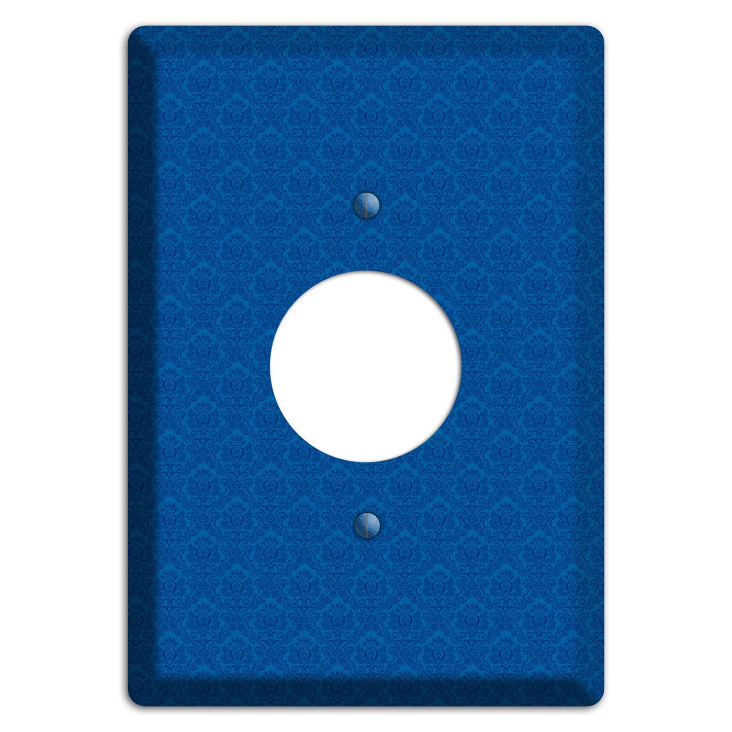 Blue Cartouche Single Receptacle Wallplate