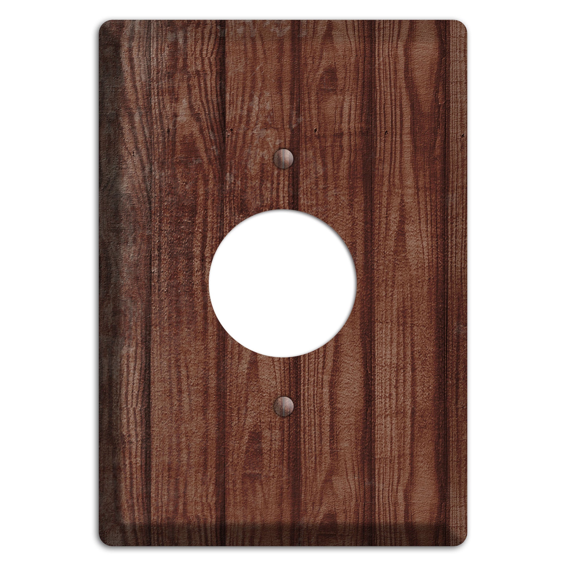 Saddle Weathered Wood Single Receptacle Wallplate