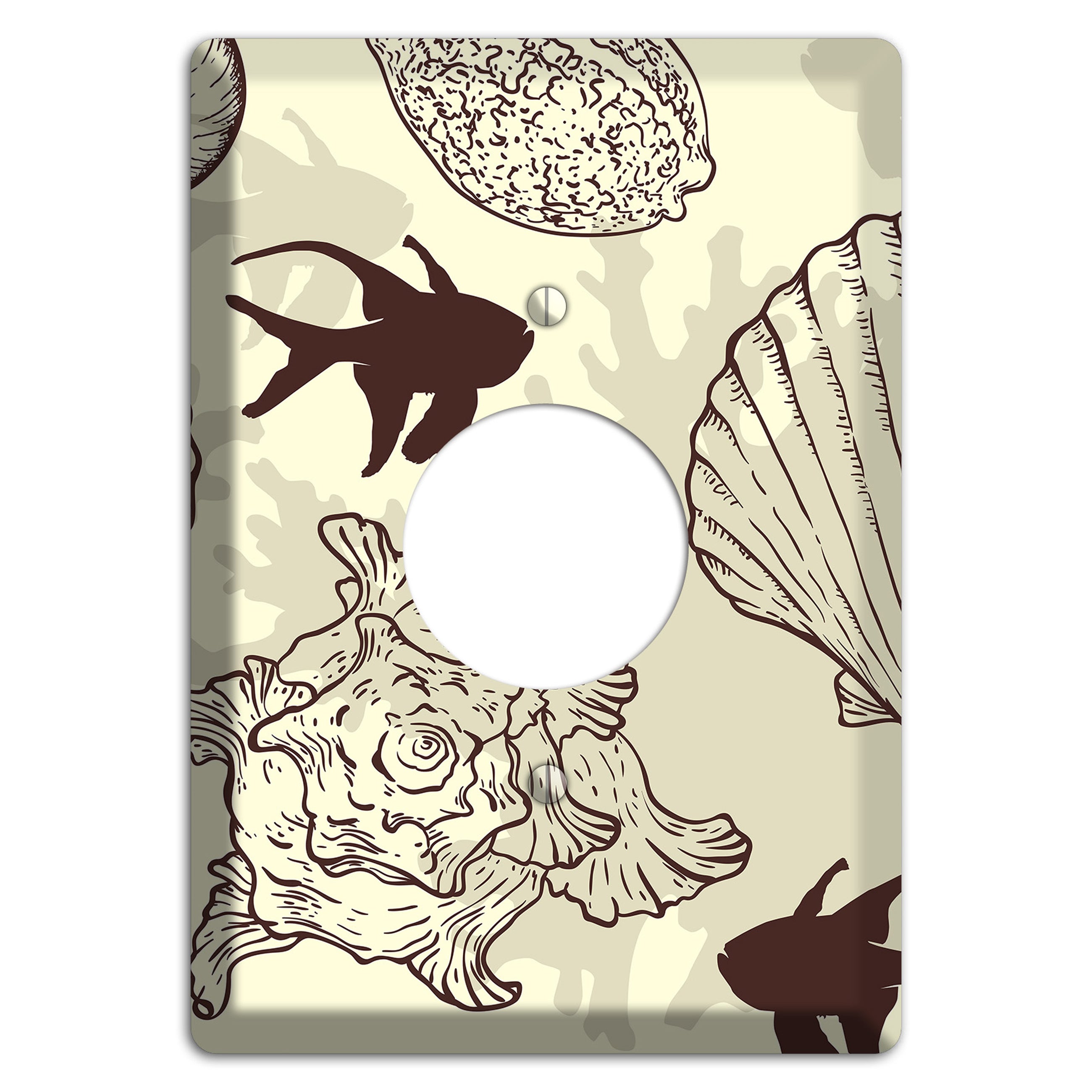 Shells 4 Single Receptacle Wallplate