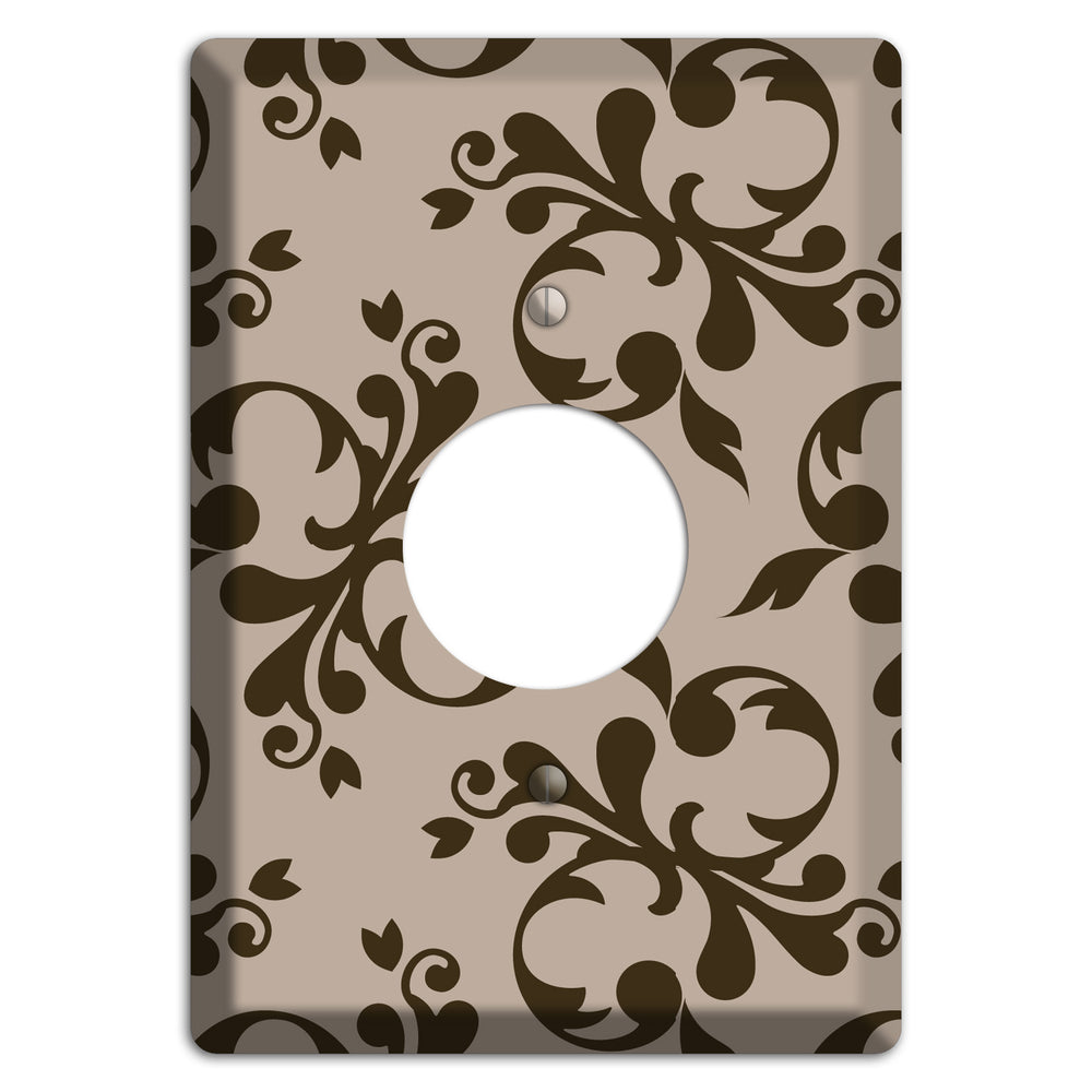 Beige Victorian Toile Single Receptacle Wallplate