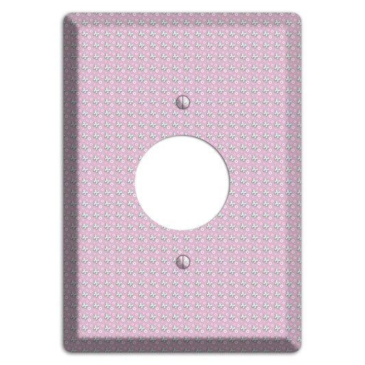 Pink with Butterflies Single Receptacle Wallplate