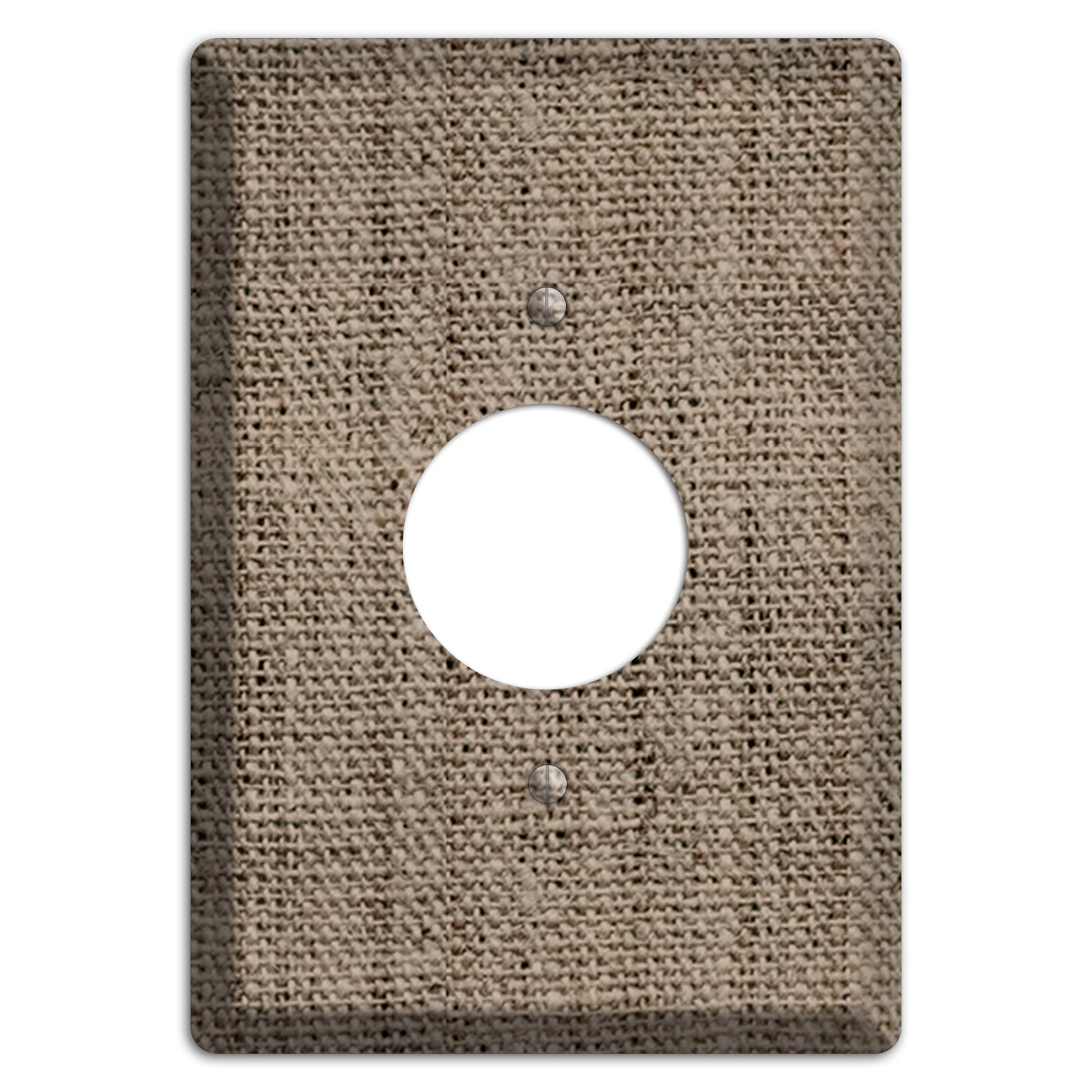 Sand Dune Burlap Single Receptacle Wallplate