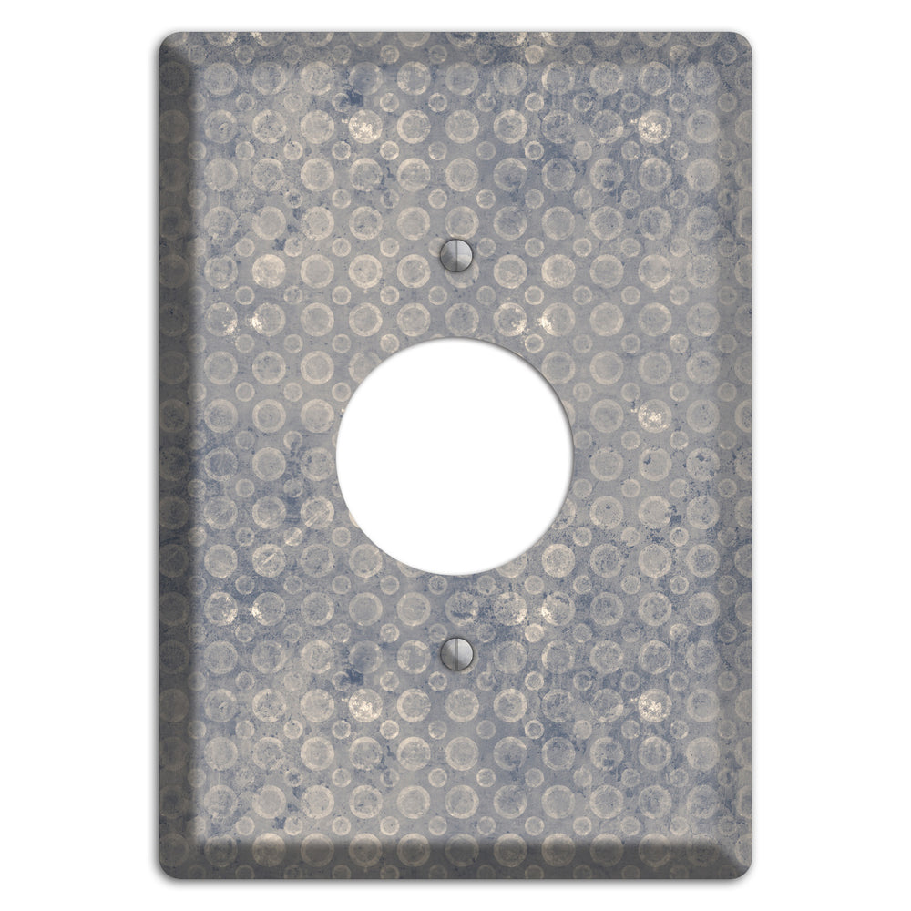Grey Circles Single Receptacle Wallplate