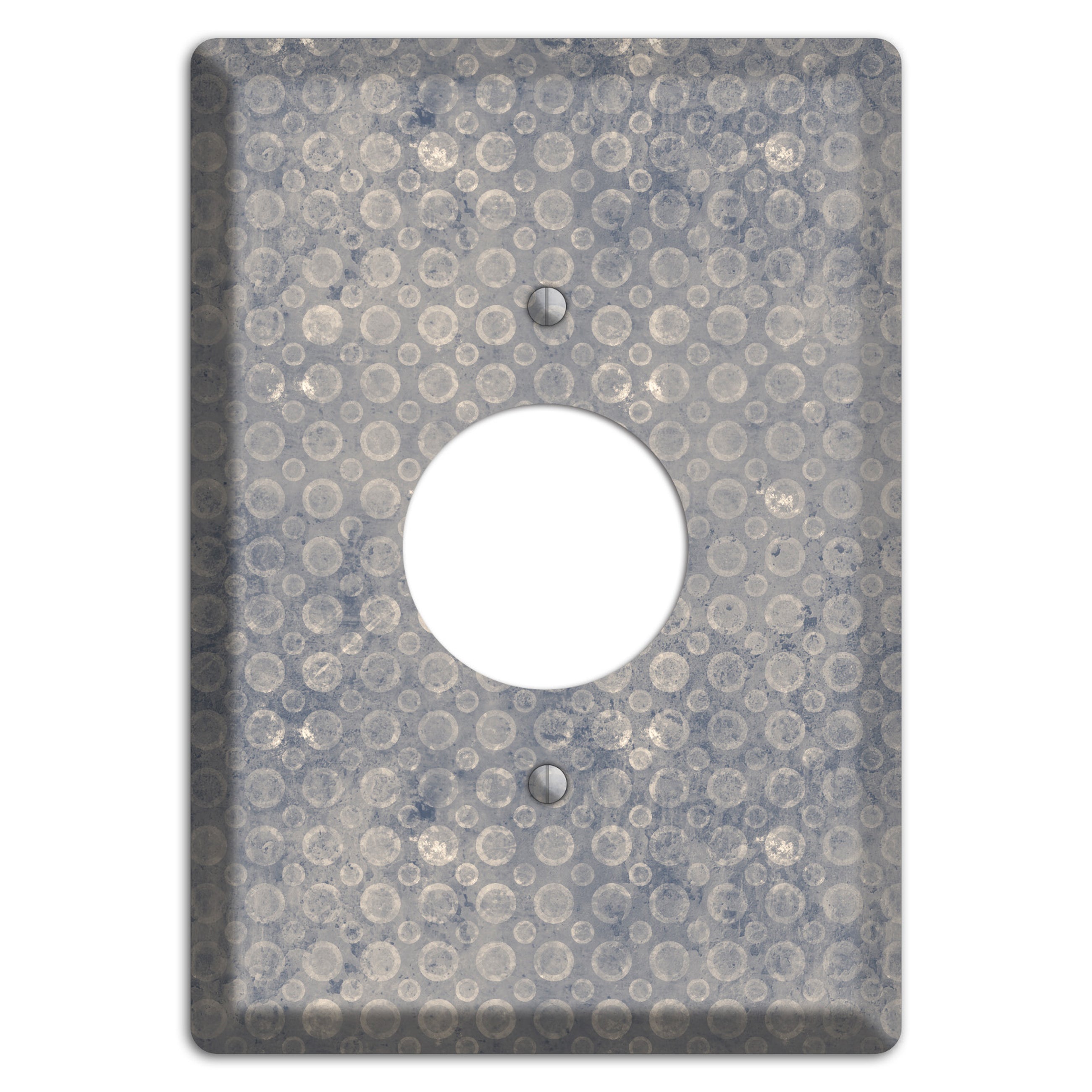 Grey Circles Single Receptacle Wallplate