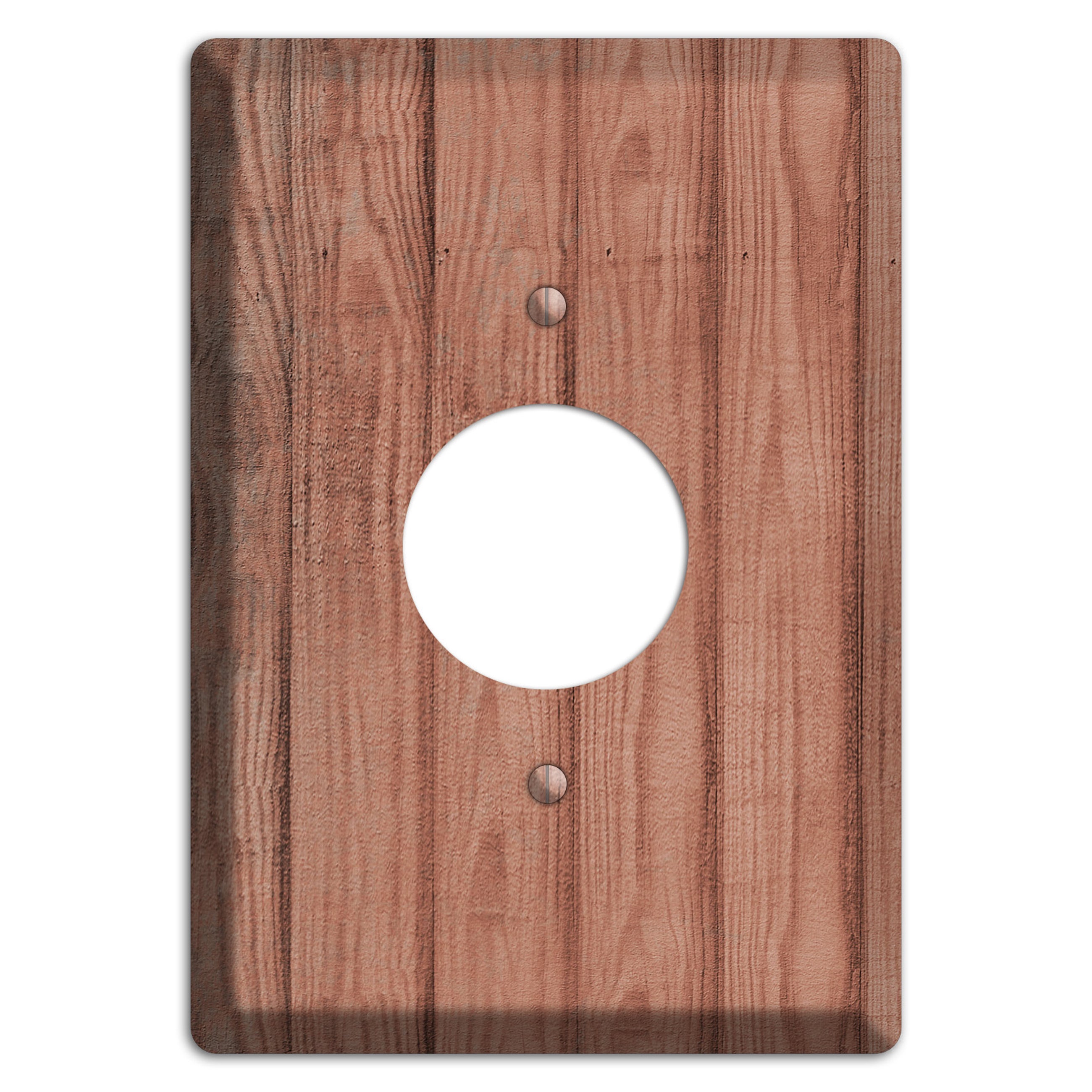 Coral Tree Weathered Wood Single Receptacle Wallplate