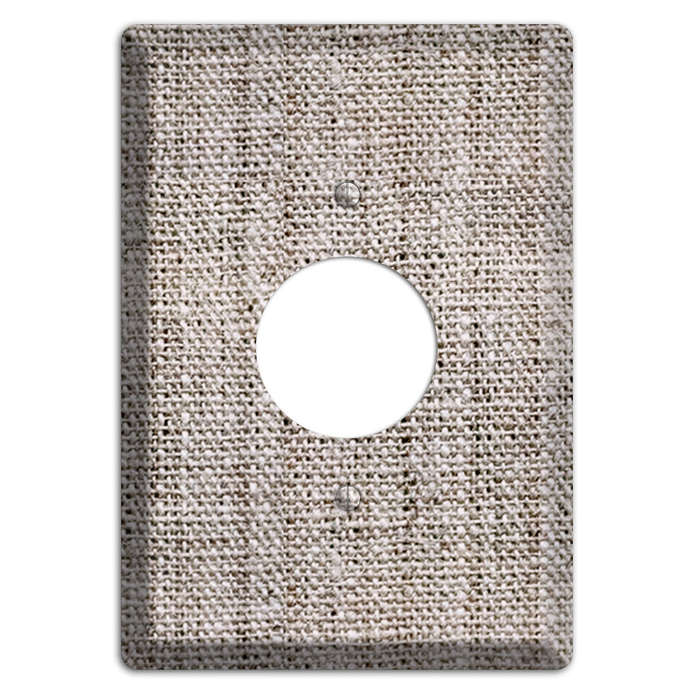 Natural Gray Burlap Single Receptacle Wallplate