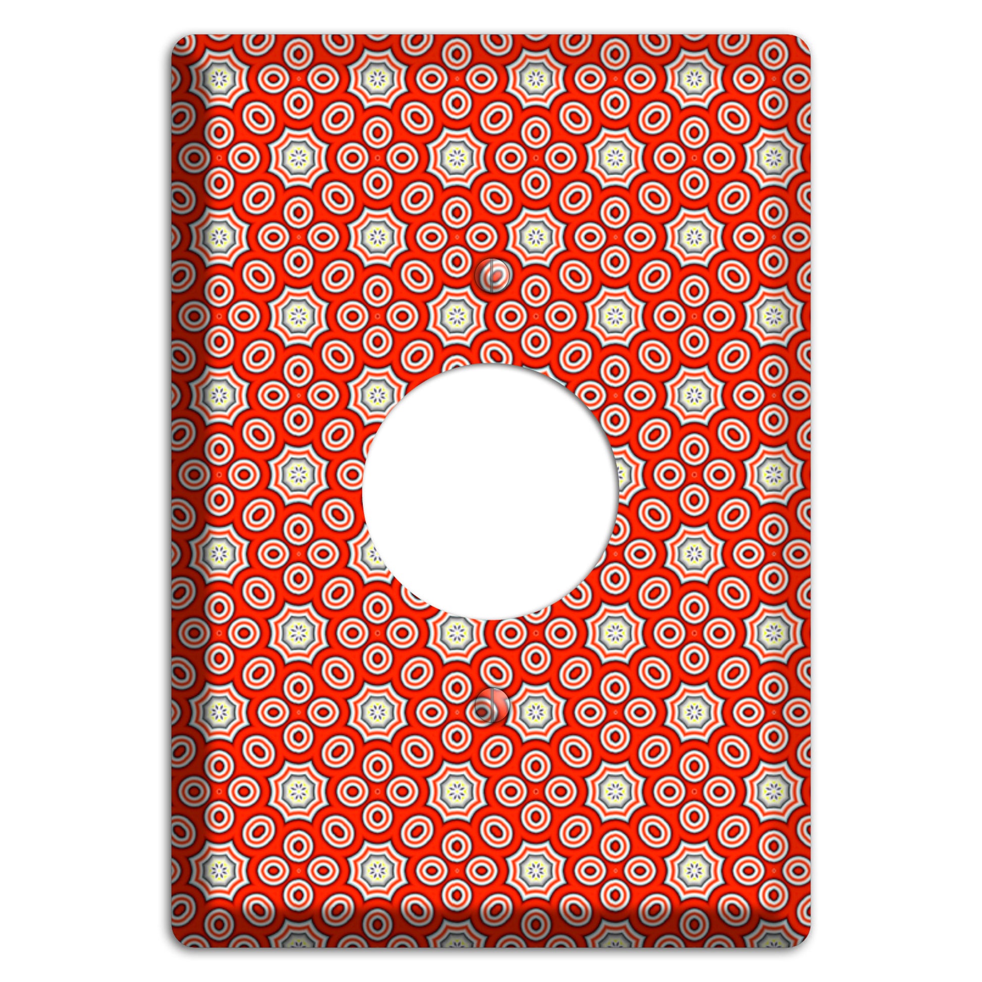 Red Foulard Single Receptacle Wallplate