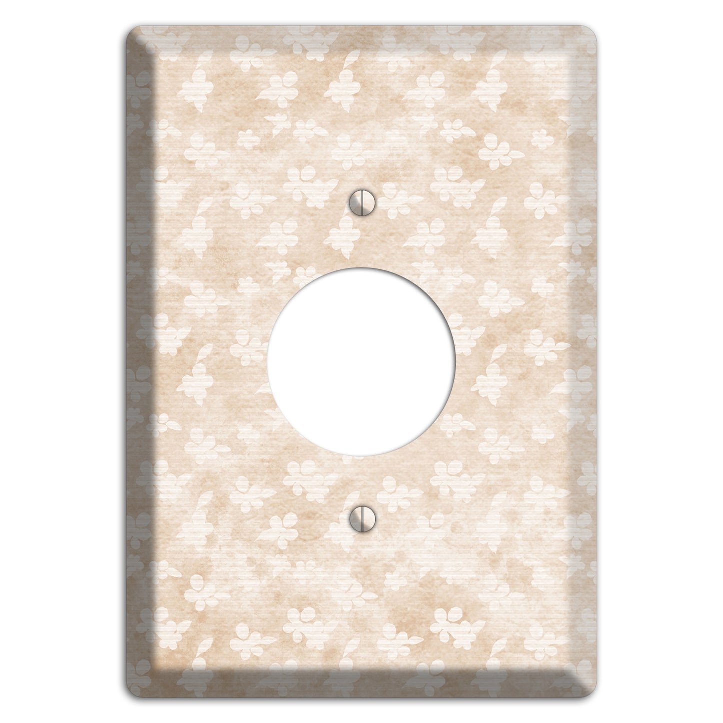 White Linen Neutral Texture Single Receptacle Wallplate