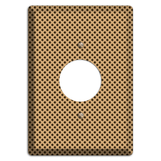 Beige with Brown Polka Dots Single Receptacle Wallplate