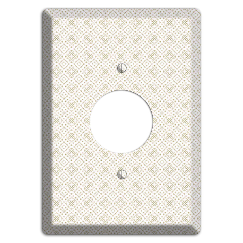 Off White Geometric Single Receptacle Wallplate