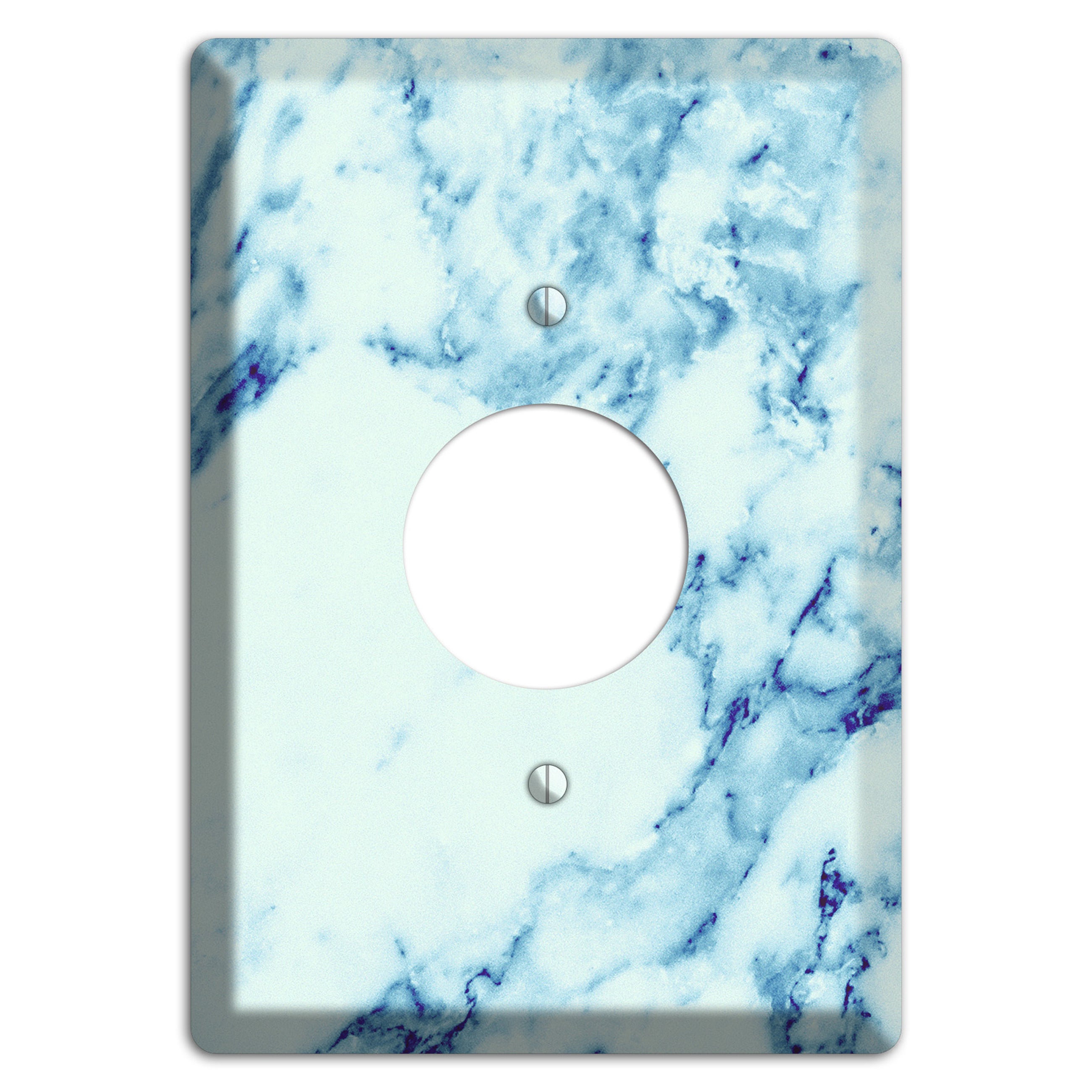 Polar Marble Single Receptacle Wallplate