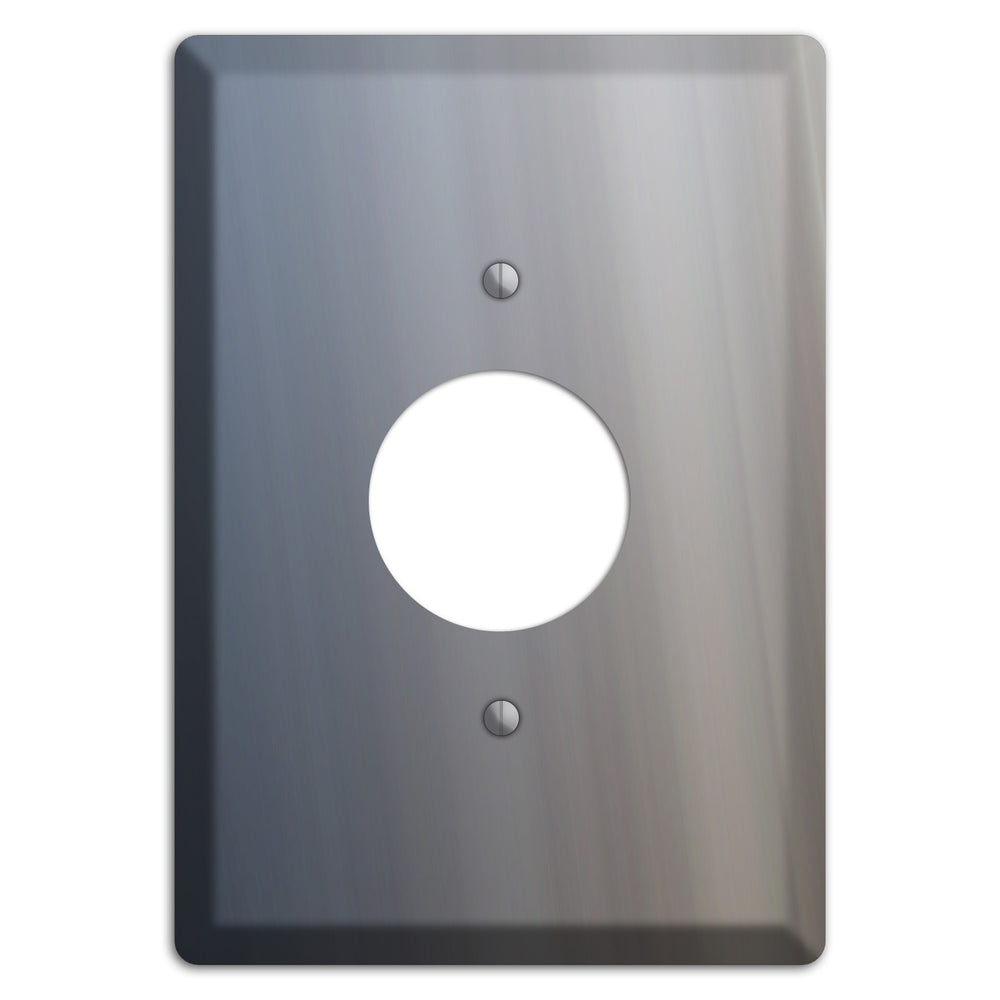 White with Blue Retro Burst Single Receptacle Wallplate